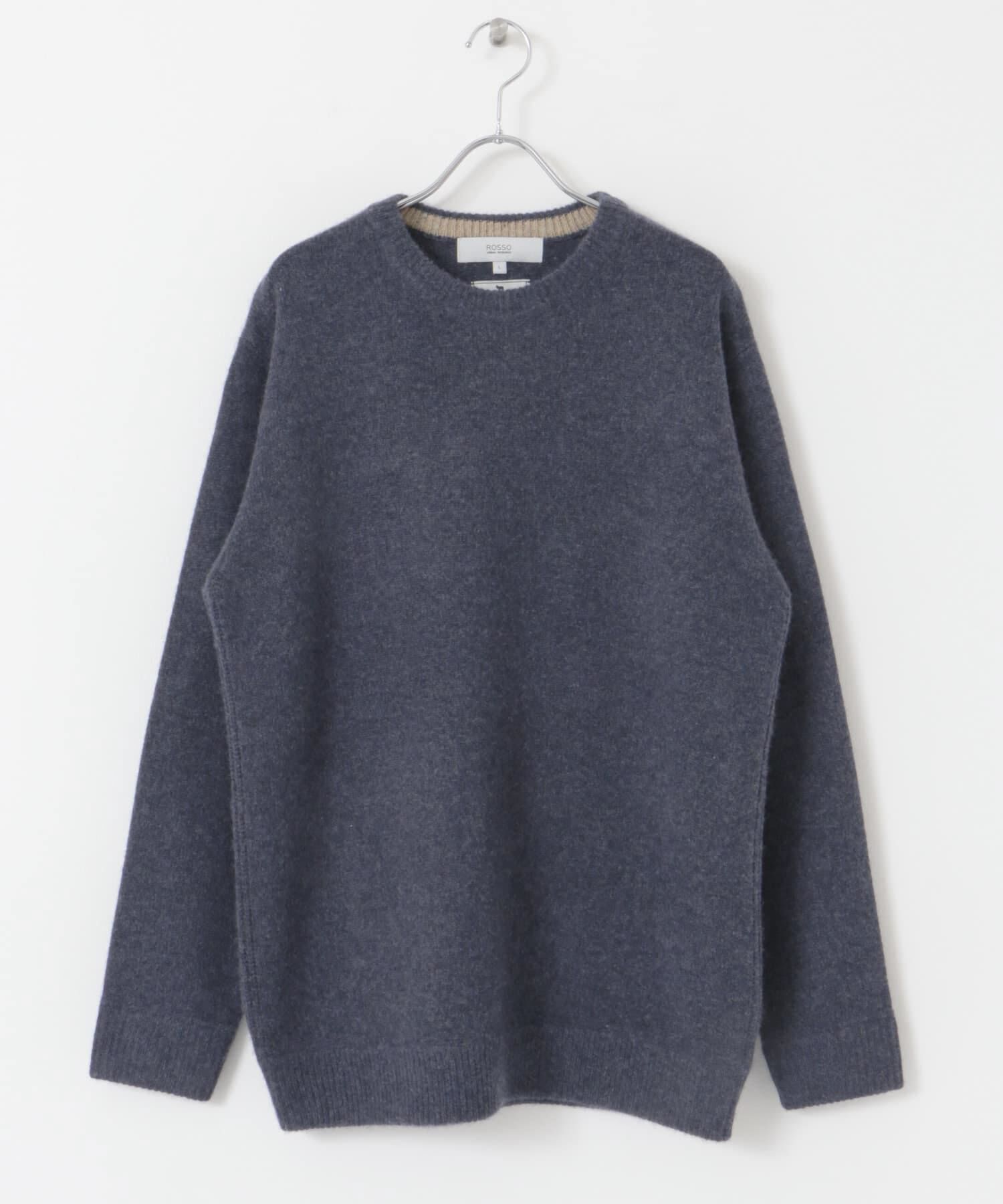 URBAN RESEARCH ROSSO「『XLサイズあり』ハミルトンラムズウールエルボーパッチニット」|ニット・セーター|