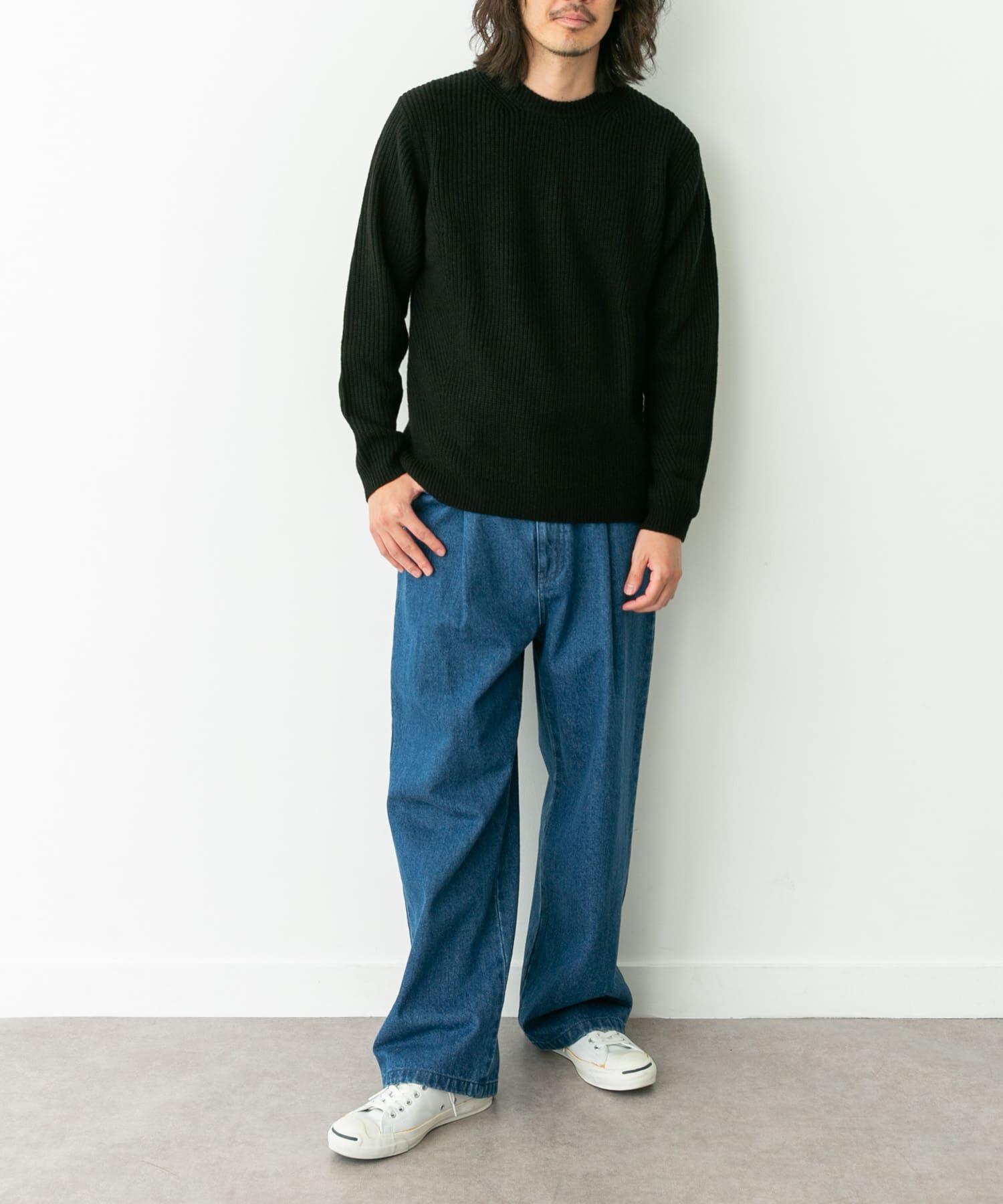 Sonny Label 「ウォッシャブルウール混クルーネックニット」|ニット・セーター|