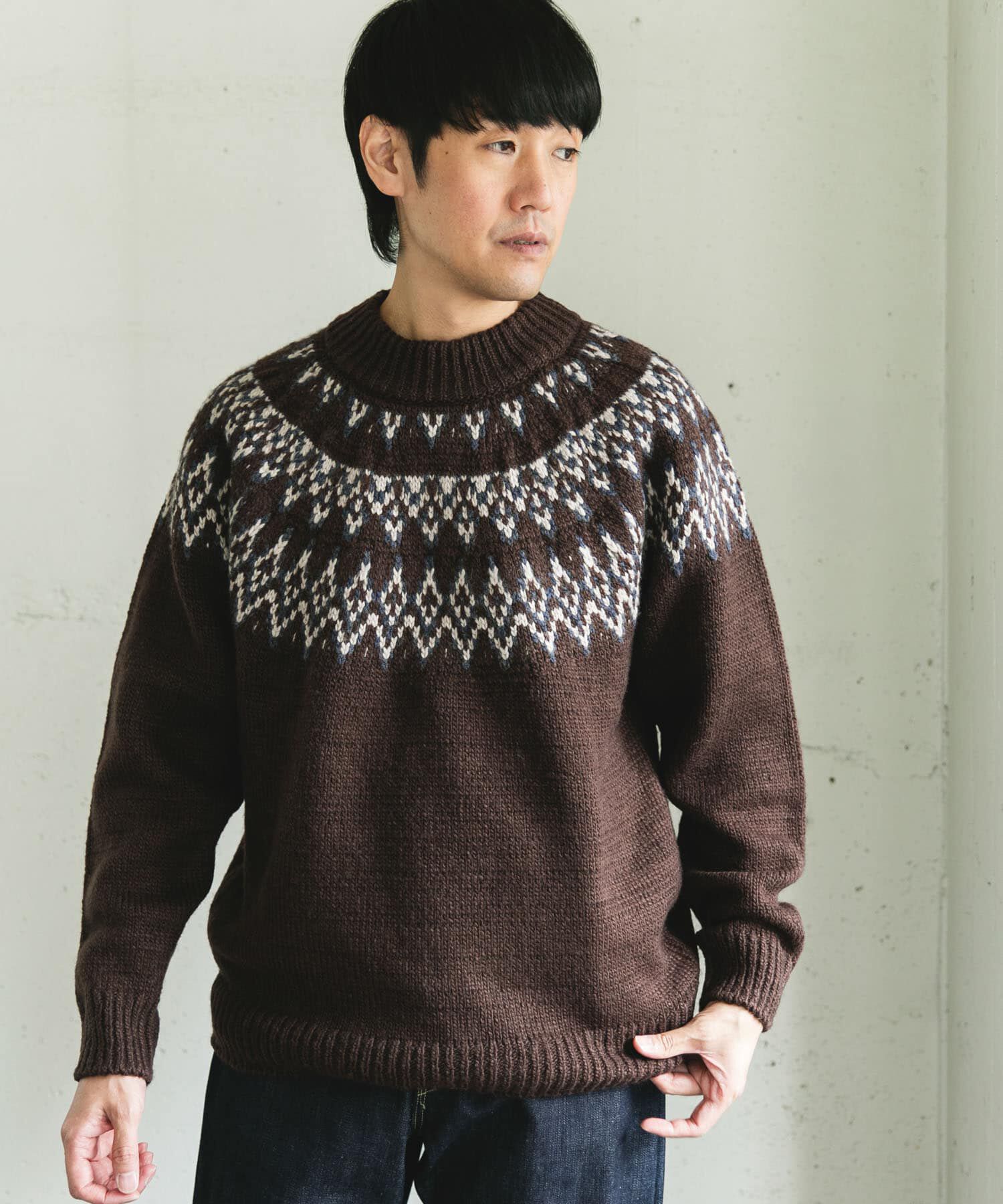 URBAN RESEARCH DOORS「求心柄モックネックニット」|ニット・セーター|