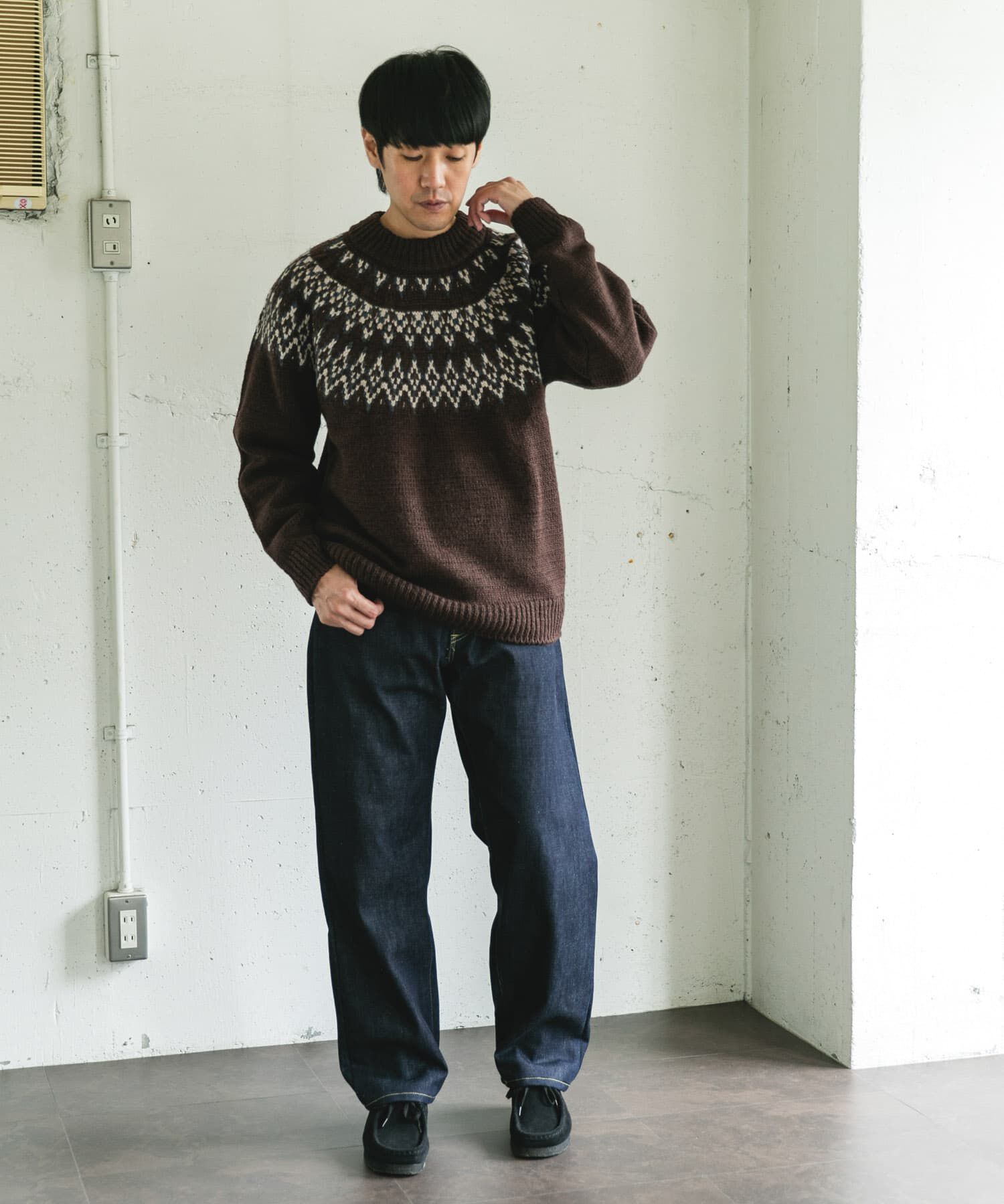 URBAN RESEARCH DOORS「求心柄モックネックニット」|ニット・セーター|