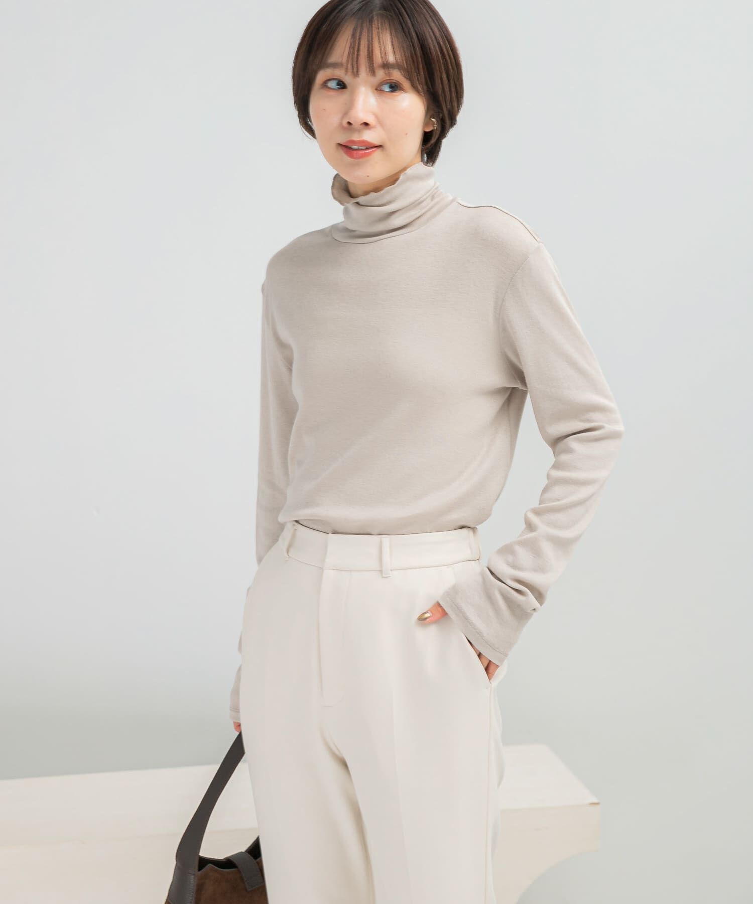 URBAN RESEARCH ROSSO「コットンカシミヤハイネックカットソー」|Tシャツ・カットソー|