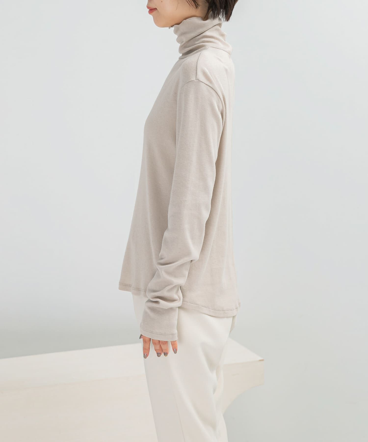 URBAN RESEARCH ROSSO「コットンカシミヤハイネックカットソー」|Tシャツ・カットソー|