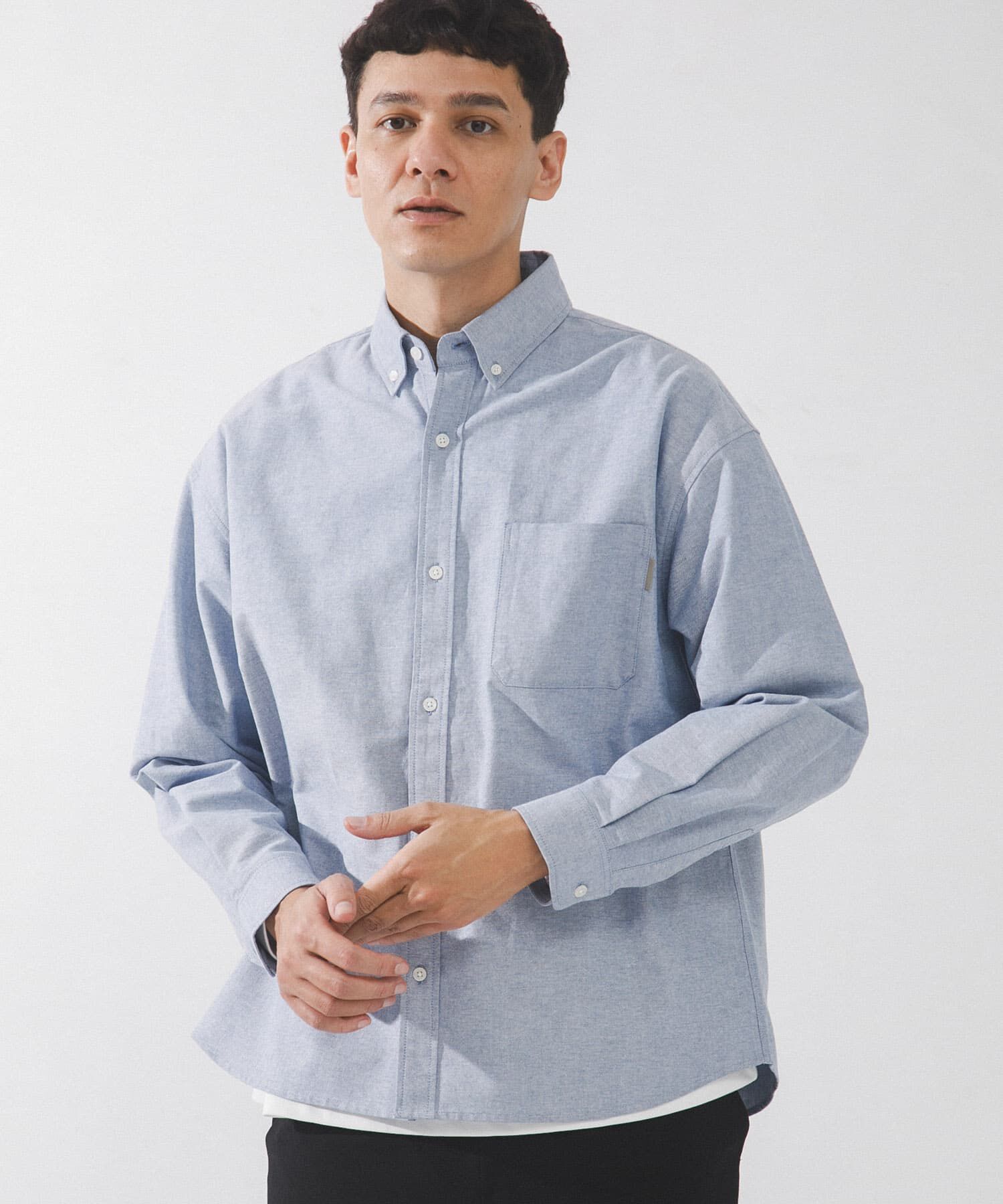 Sonny Label 「抗菌オックスボタンダウンオーバーシャツ」|シャツ・ブラウス|ブルー