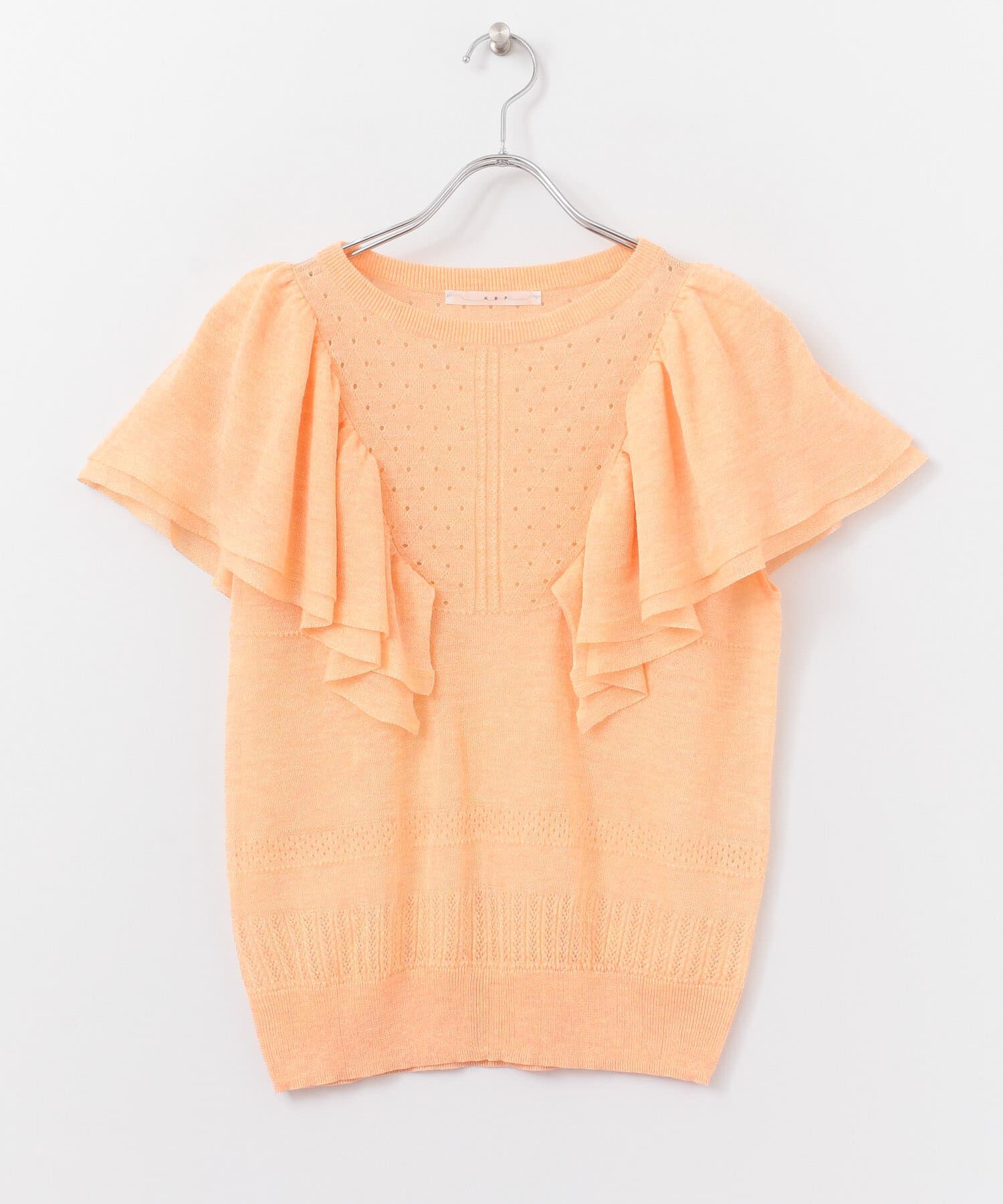  「透かし編みフリルニット&there4;」|ニット・セーター|