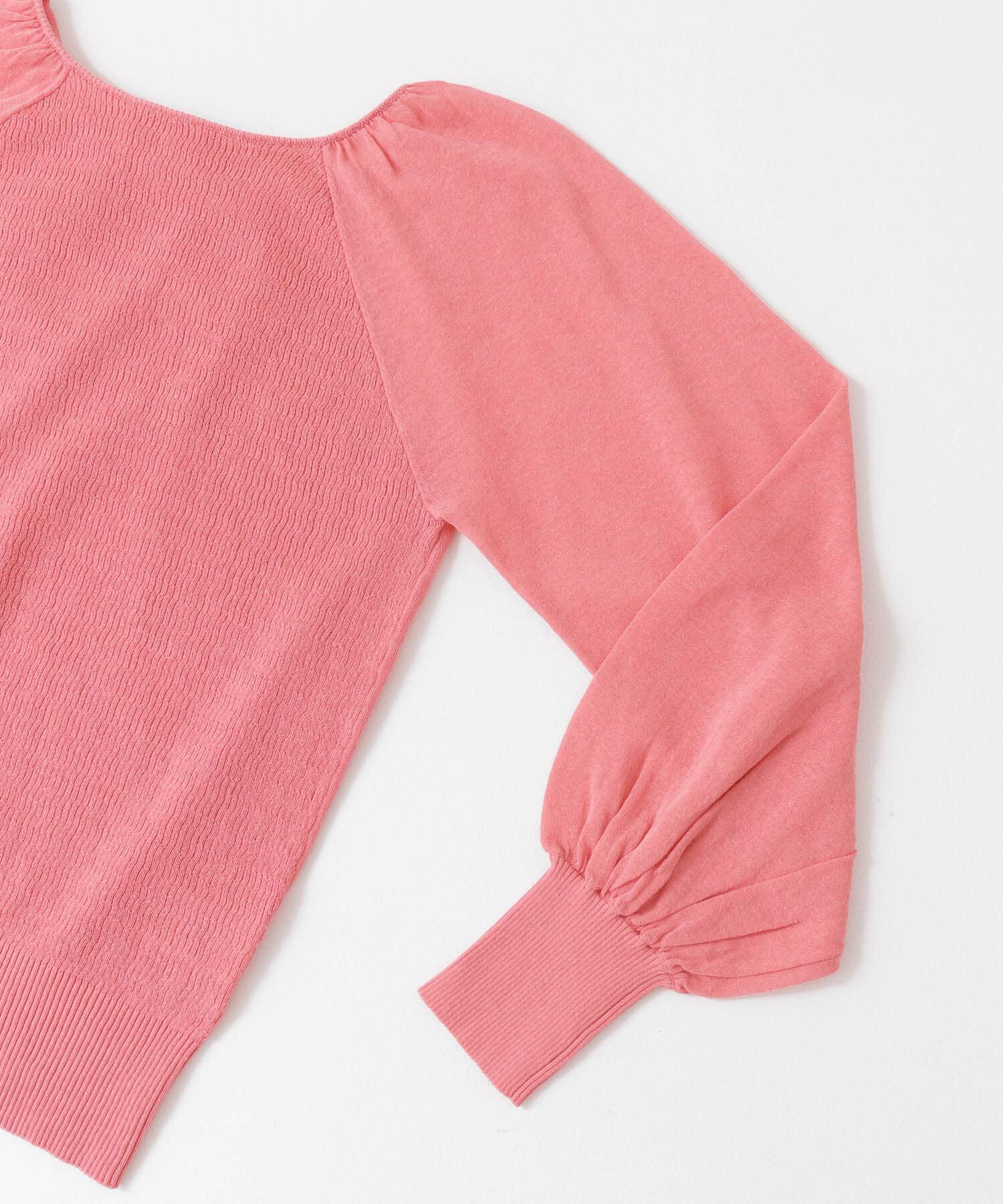  「BACKオープンボリュームスリーブニット」|ニット・セーター|