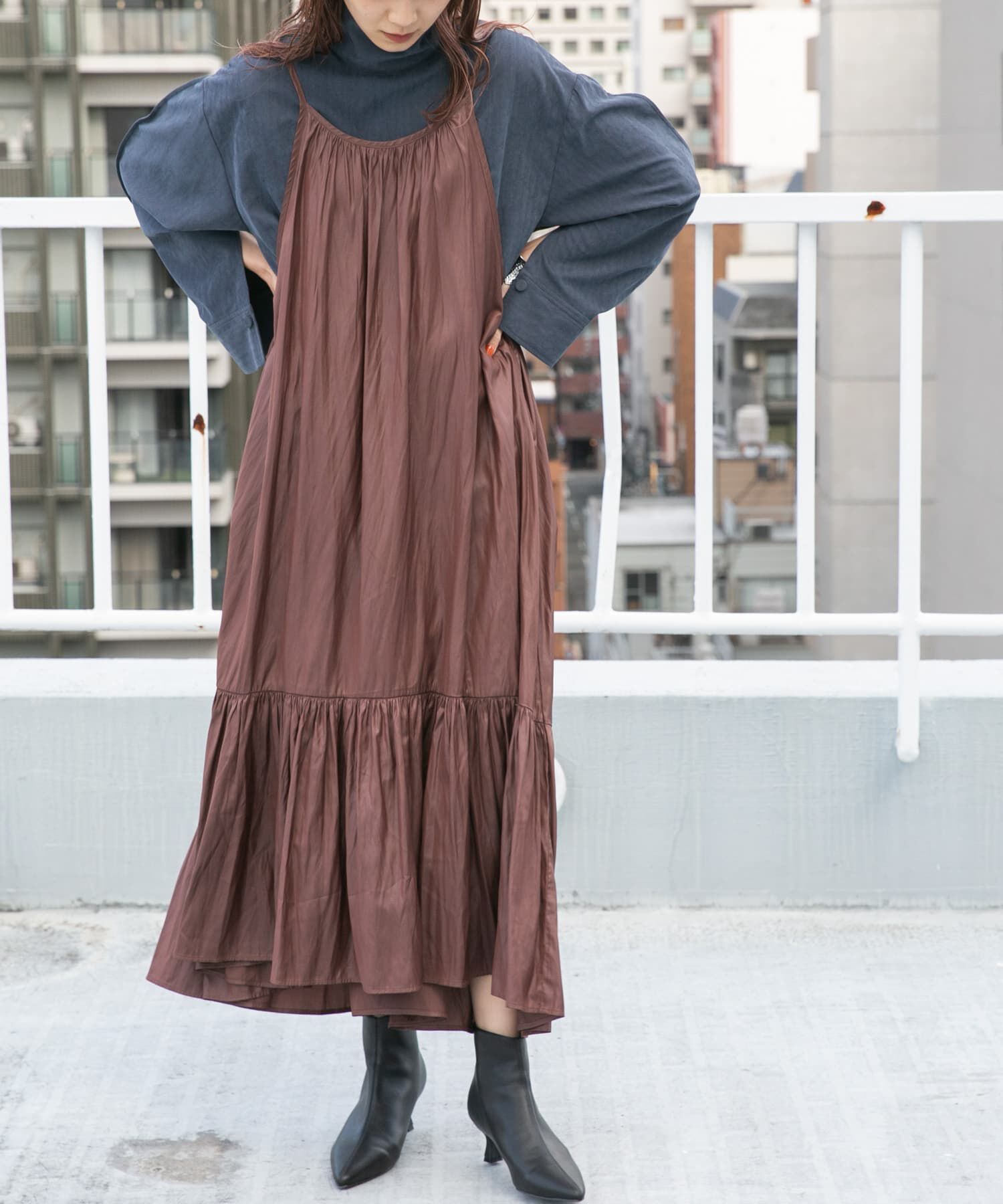  「ティアードキャミワンピース」|ワンピース|