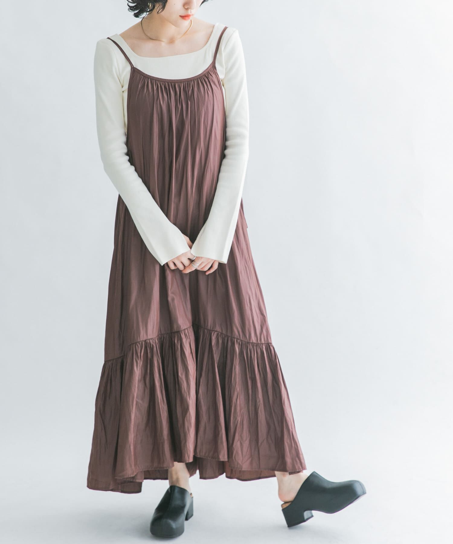  「ティアードキャミワンピース」|ワンピース|