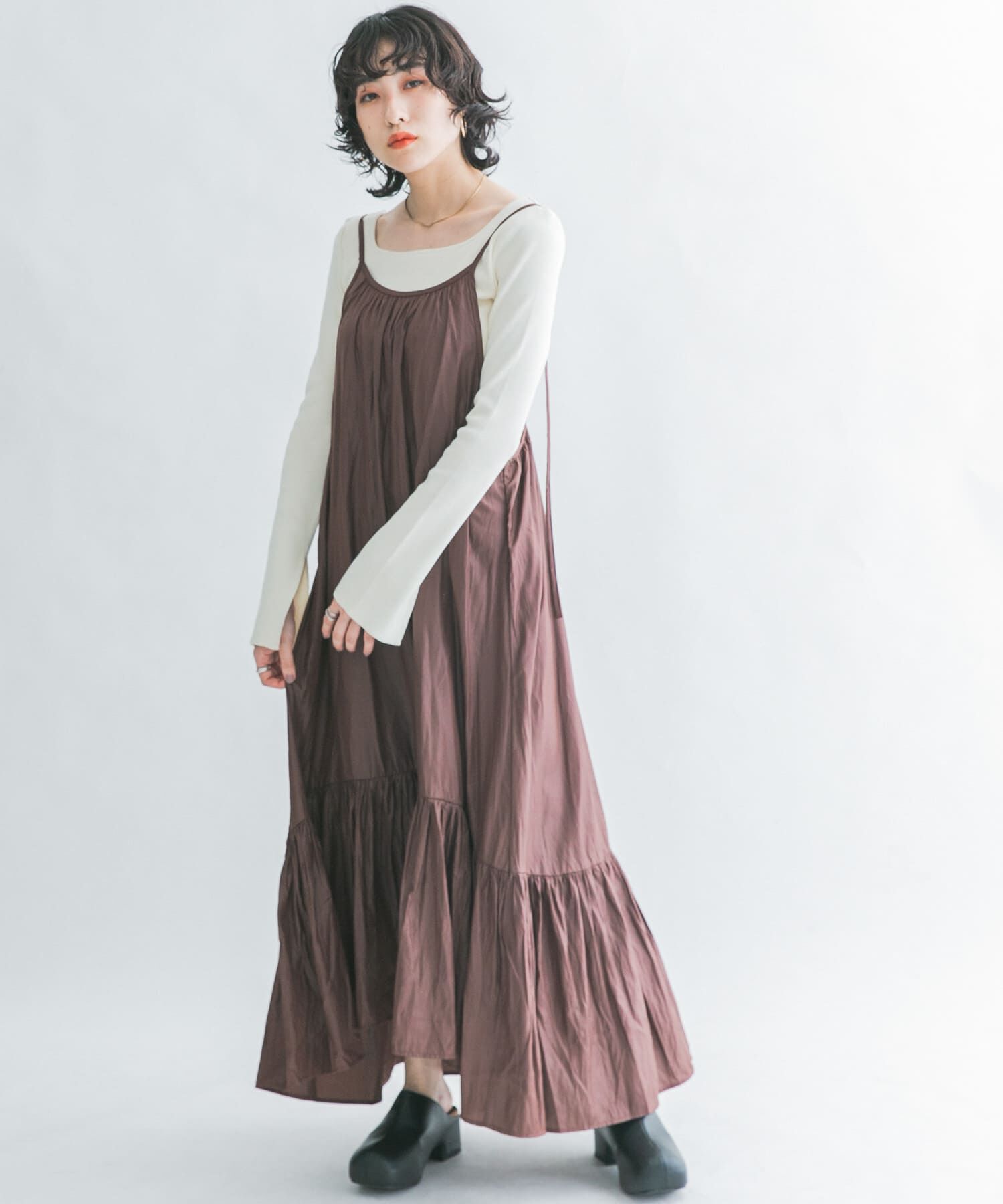  「ティアードキャミワンピース」|ワンピース|