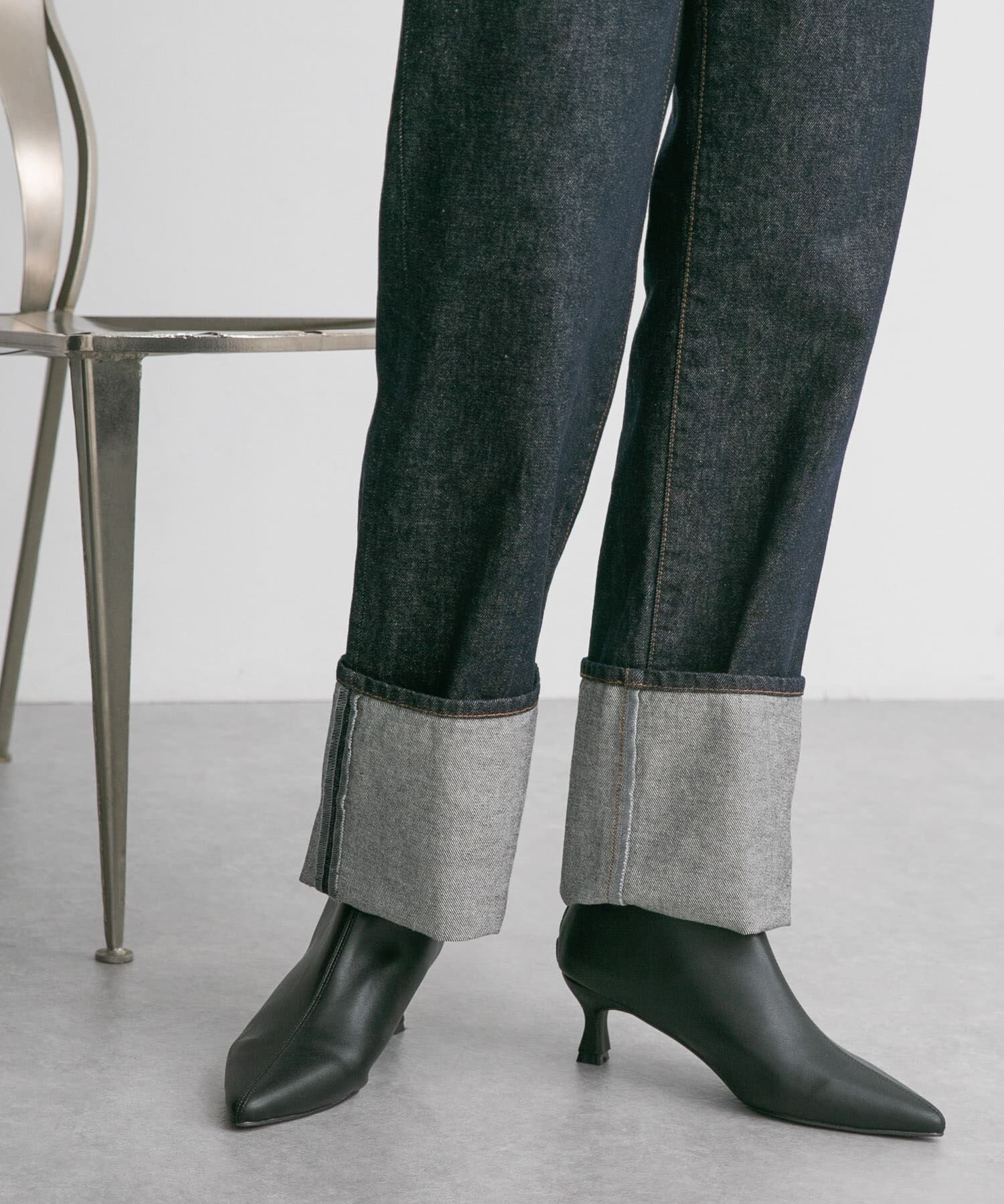  「ポインテッドトゥストレッチブーティー」|ショートブーツ|