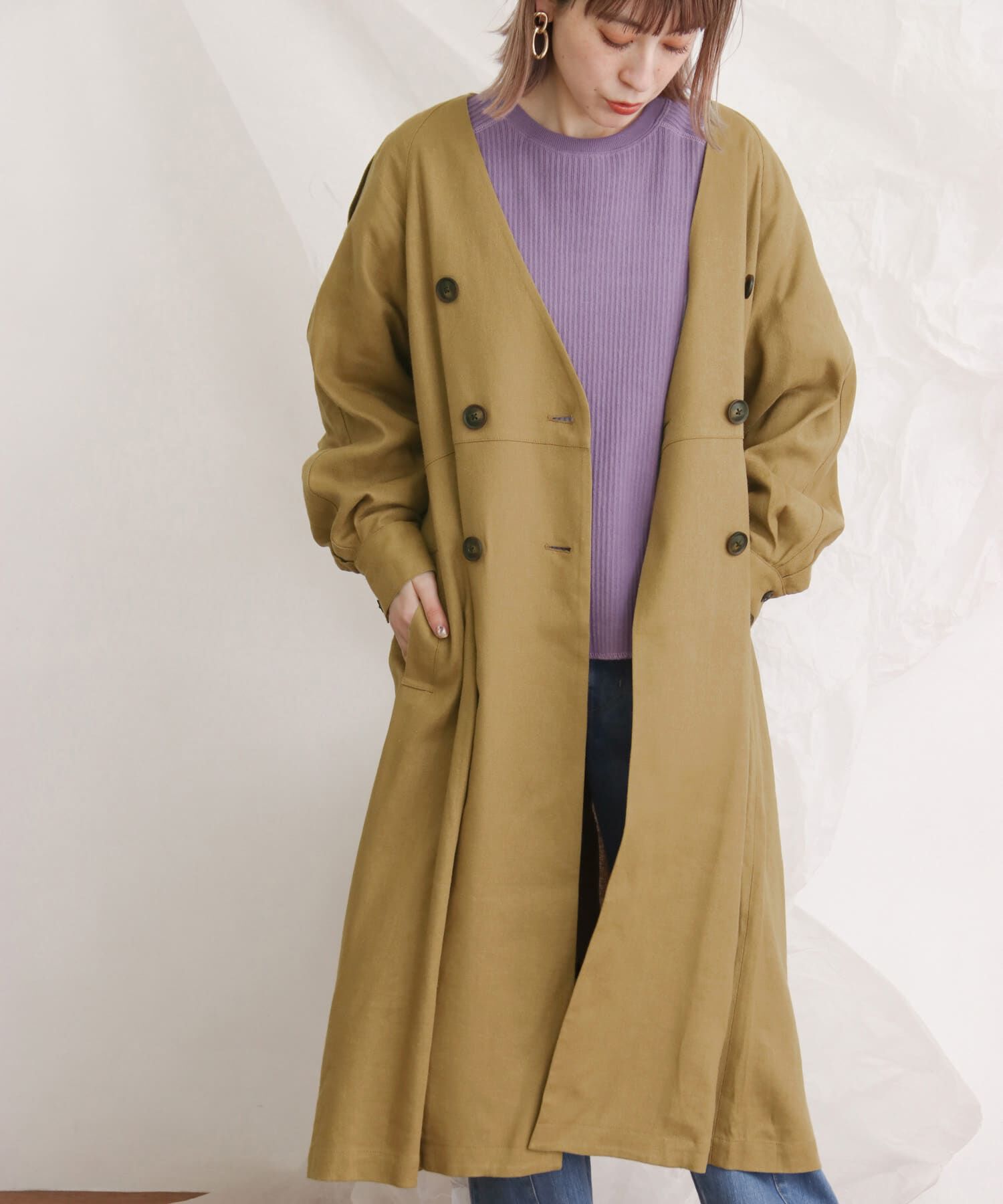  「トレンチドレスコート&there4;」|トレンチコート|