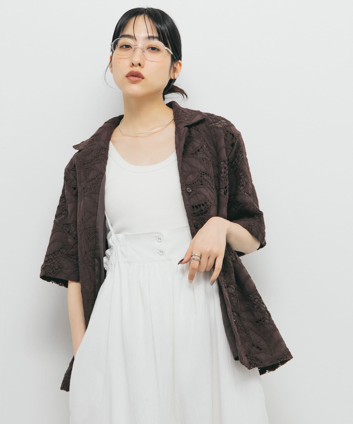  「ケミカルレースBIGシャツ」|シャツ・ブラウス|