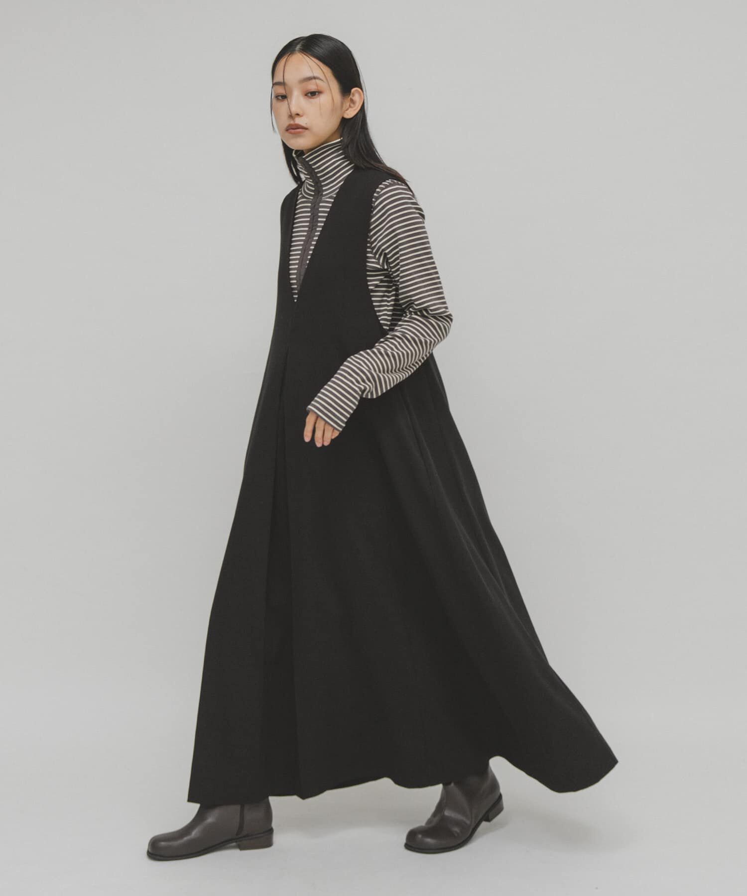  「『一部WEB限定カラー』2WAYフレアジャンパースカート」|ワンピース|ブラック