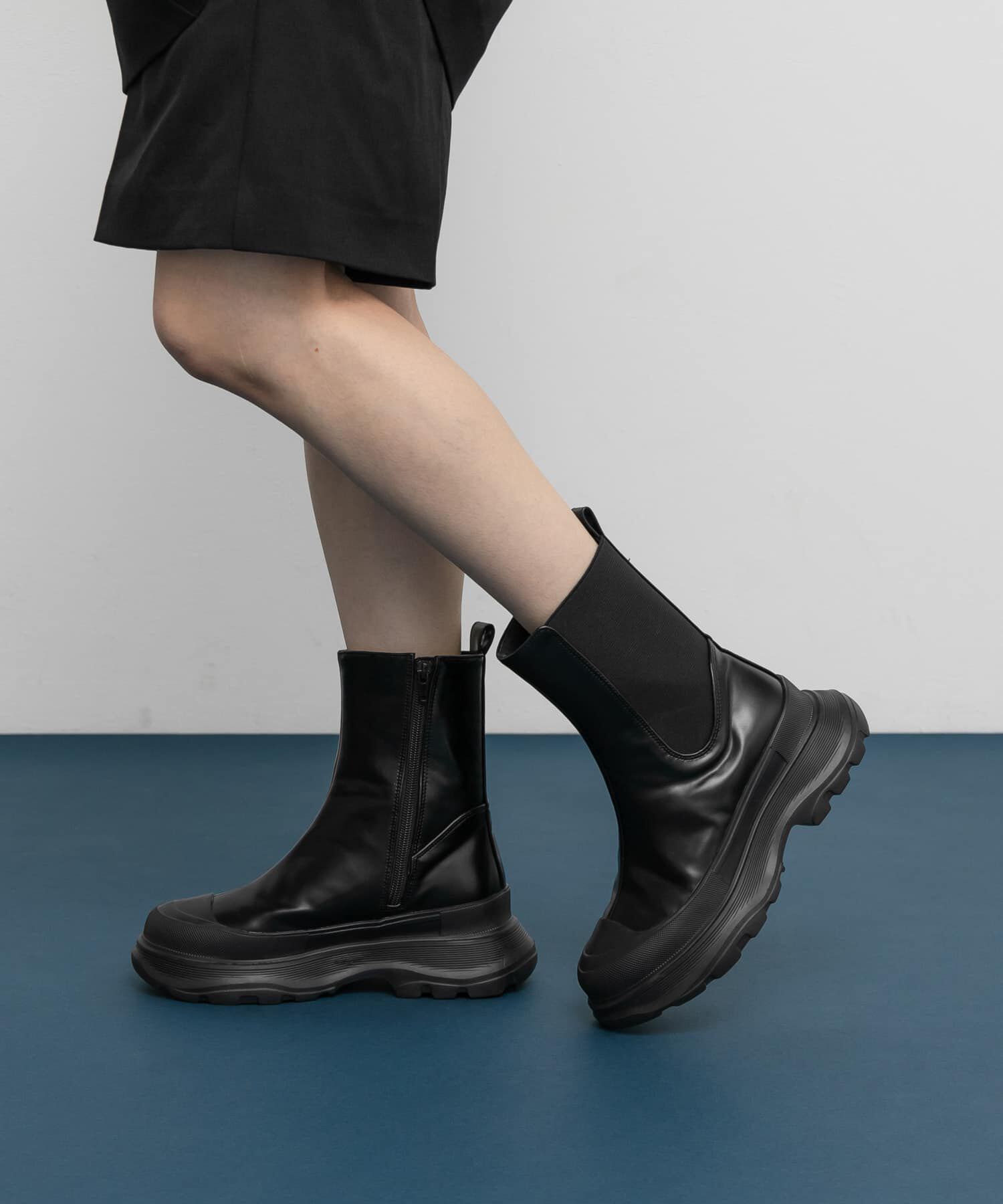  「サイドゴアスニーカーブーツ」|ショートブーツ|