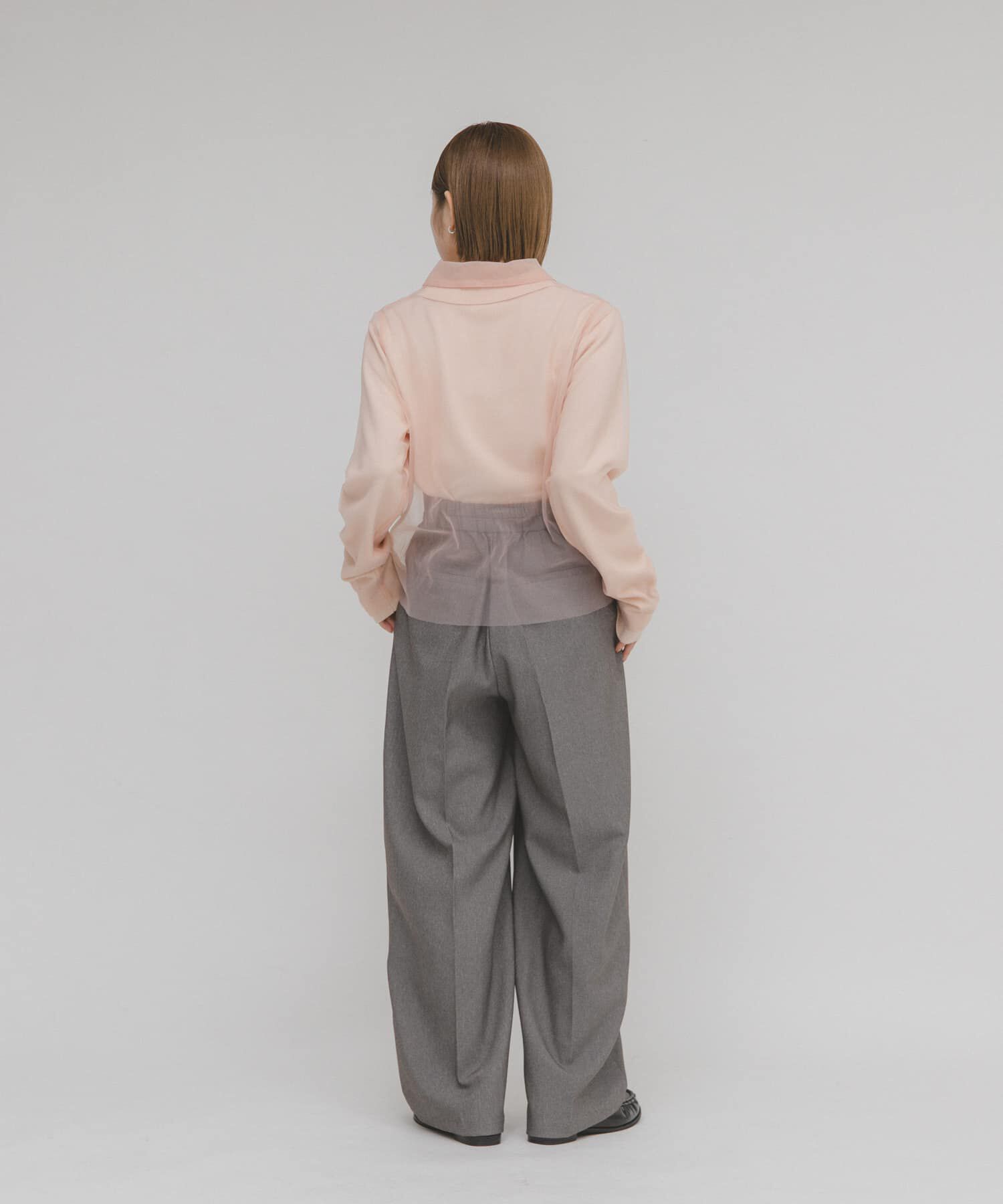  「チュールレイヤードニットシャツ」|ニット・セーター|