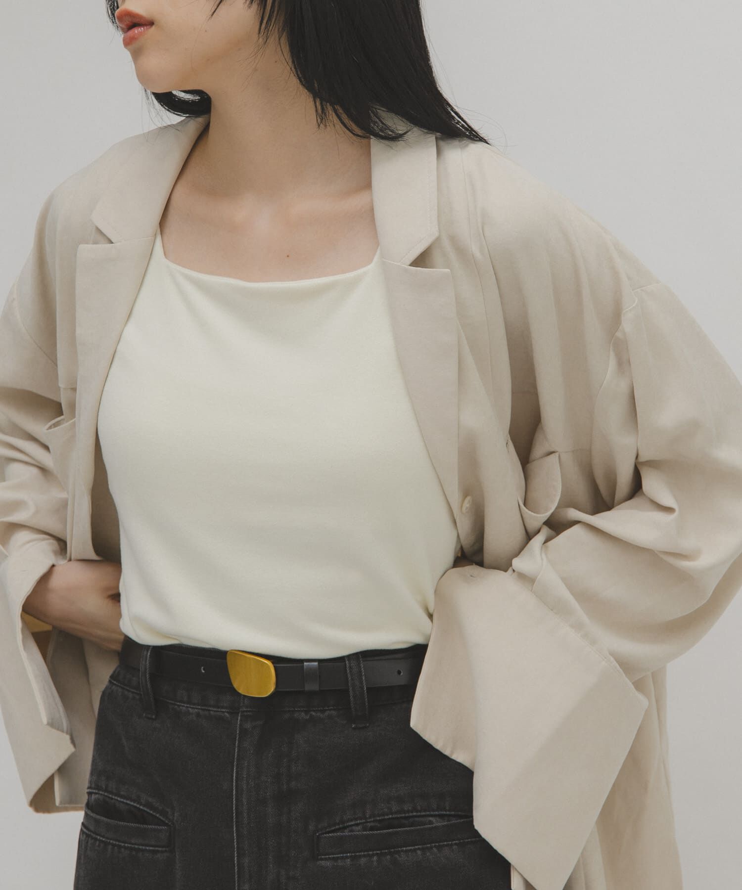  「ピーチスキン2WAYタンクトップ」|タンクトップ|