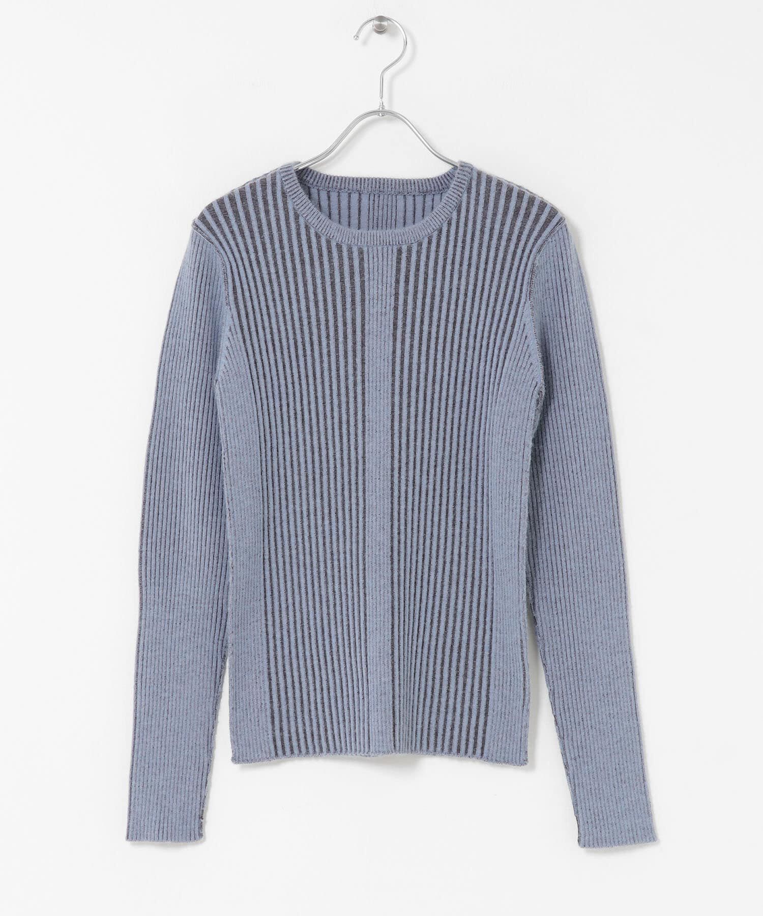  「illi　ランダムRIBクルーネックニット」|ニット・セーター|