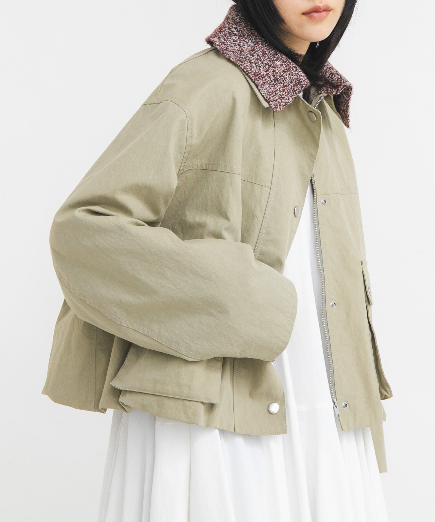  「2WAYカラーバルーンブルゾン」|ブルゾン・スタジャン|ベージュ系その他