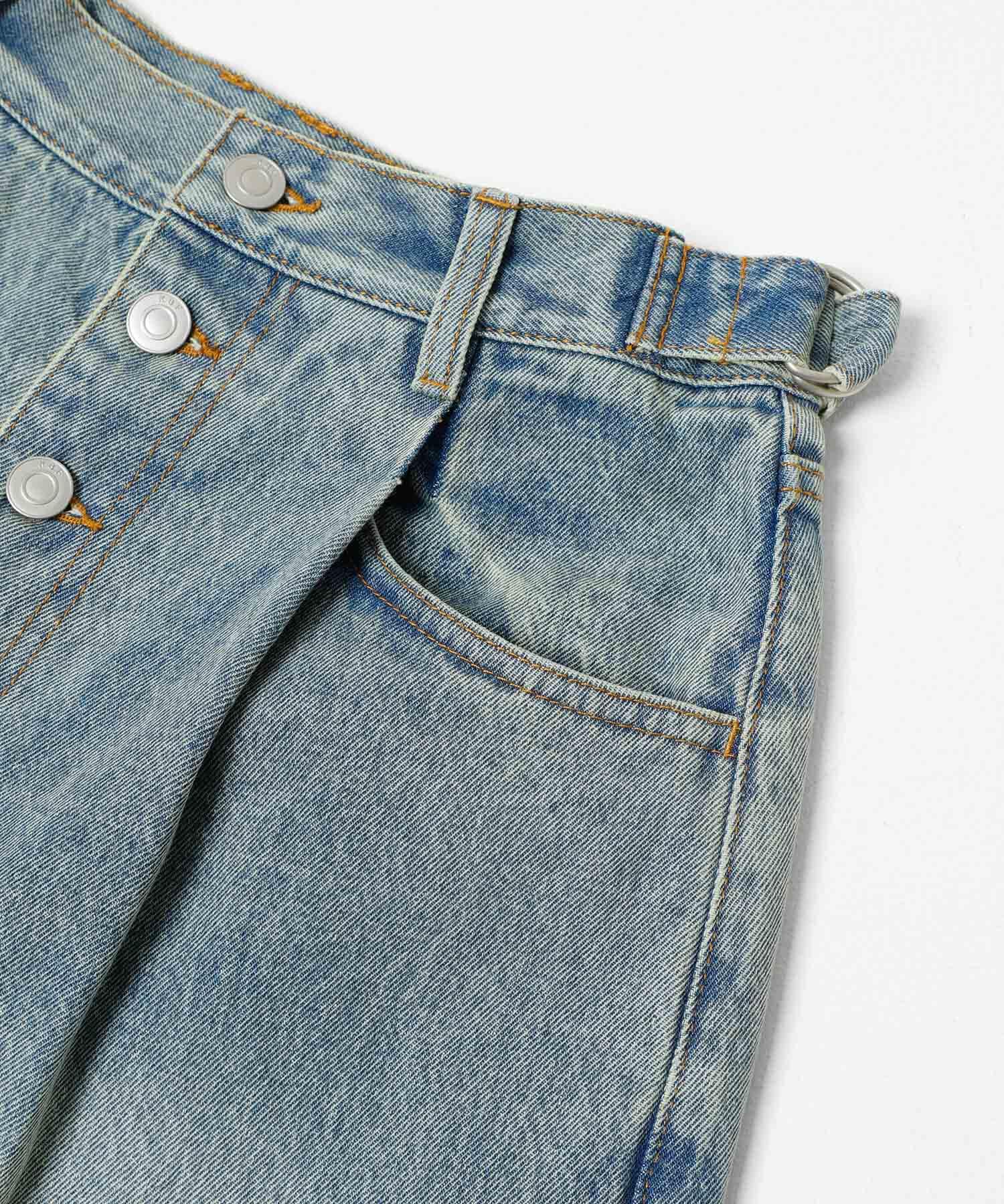  「『3サイズ展開』タックボタンアップデニム」|デニム|