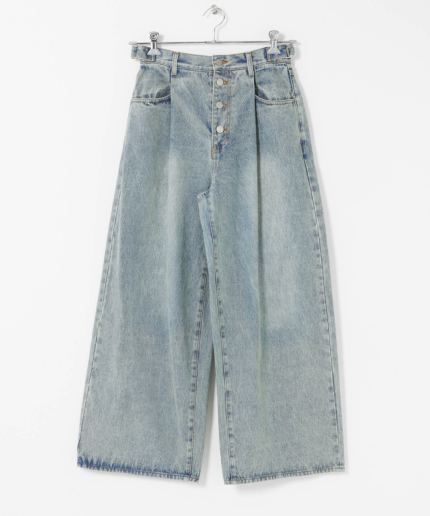  「『3サイズ展開』タックボタンアップデニム」|デニム|