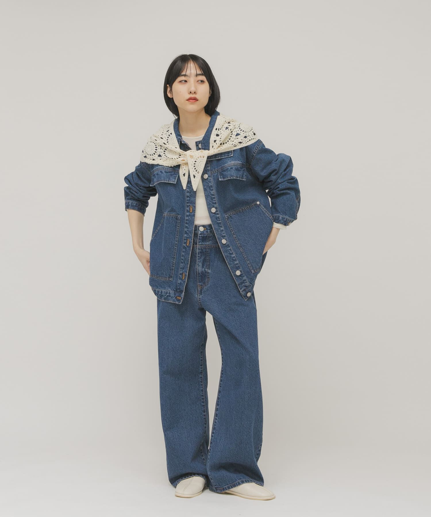  「トライアングルクロシェスカーフ」|バンダナ・スカーフ|