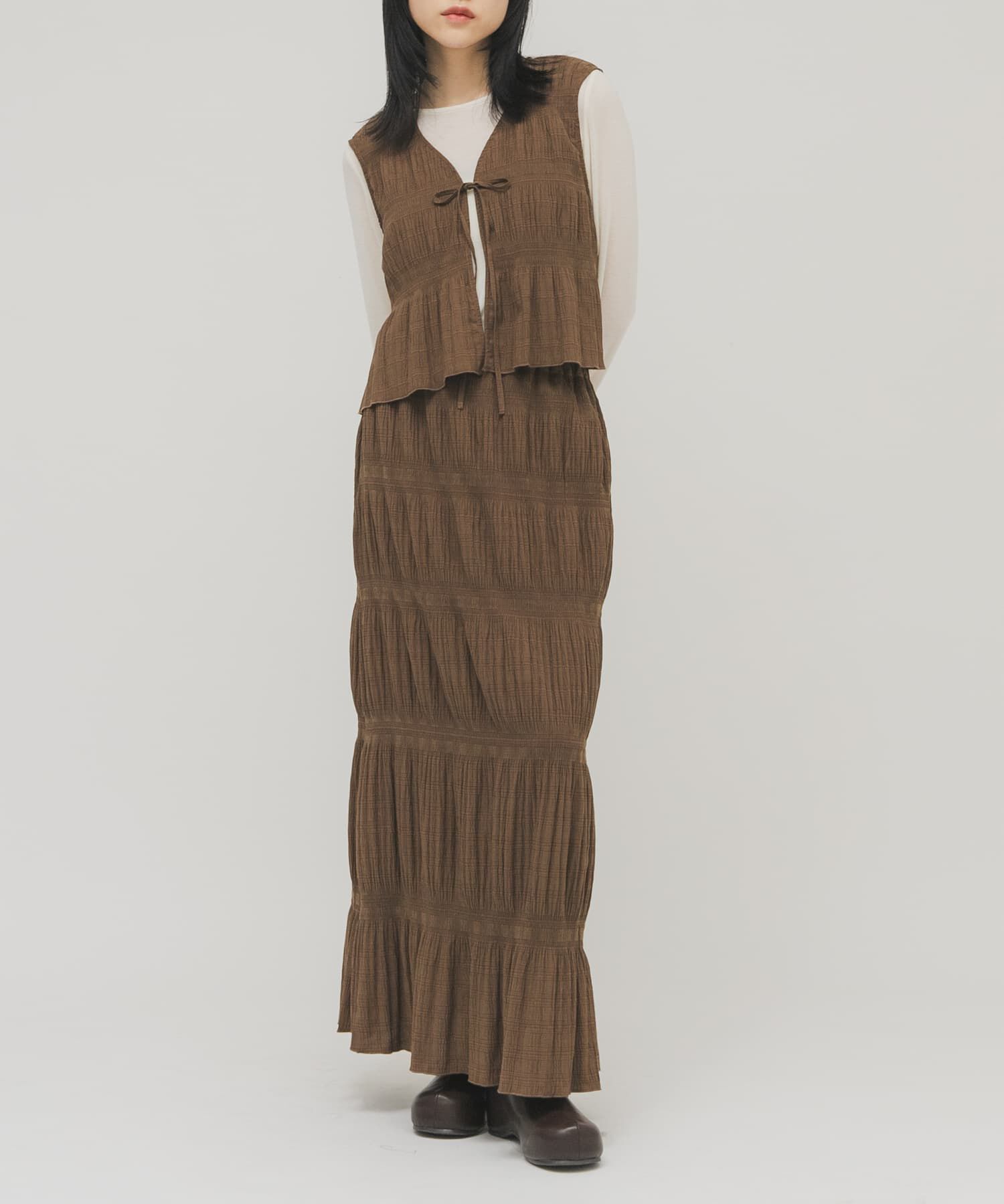  「マジョリカプリーツベストSETスカート」|その他|