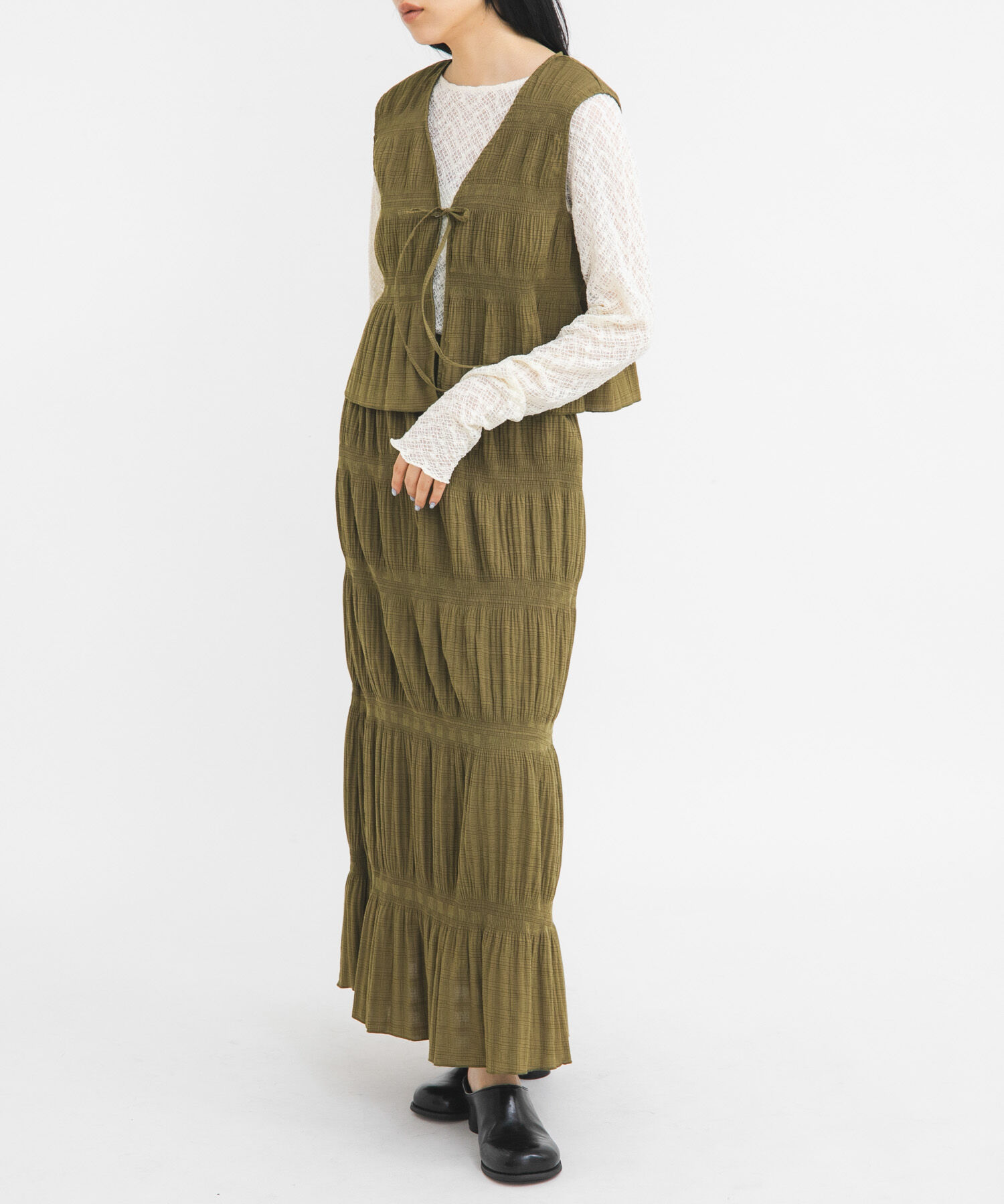  「マジョリカプリーツベストSETスカート」|その他|