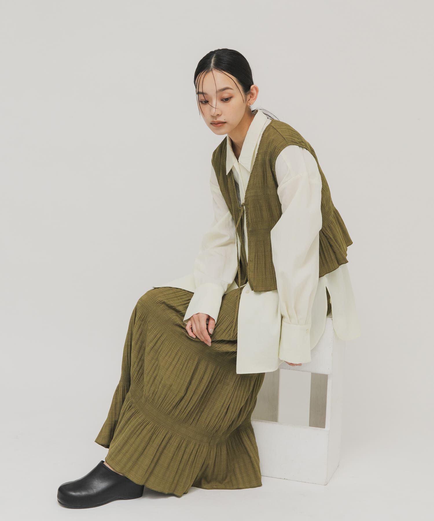  「マジョリカプリーツベストSETスカート」|その他|