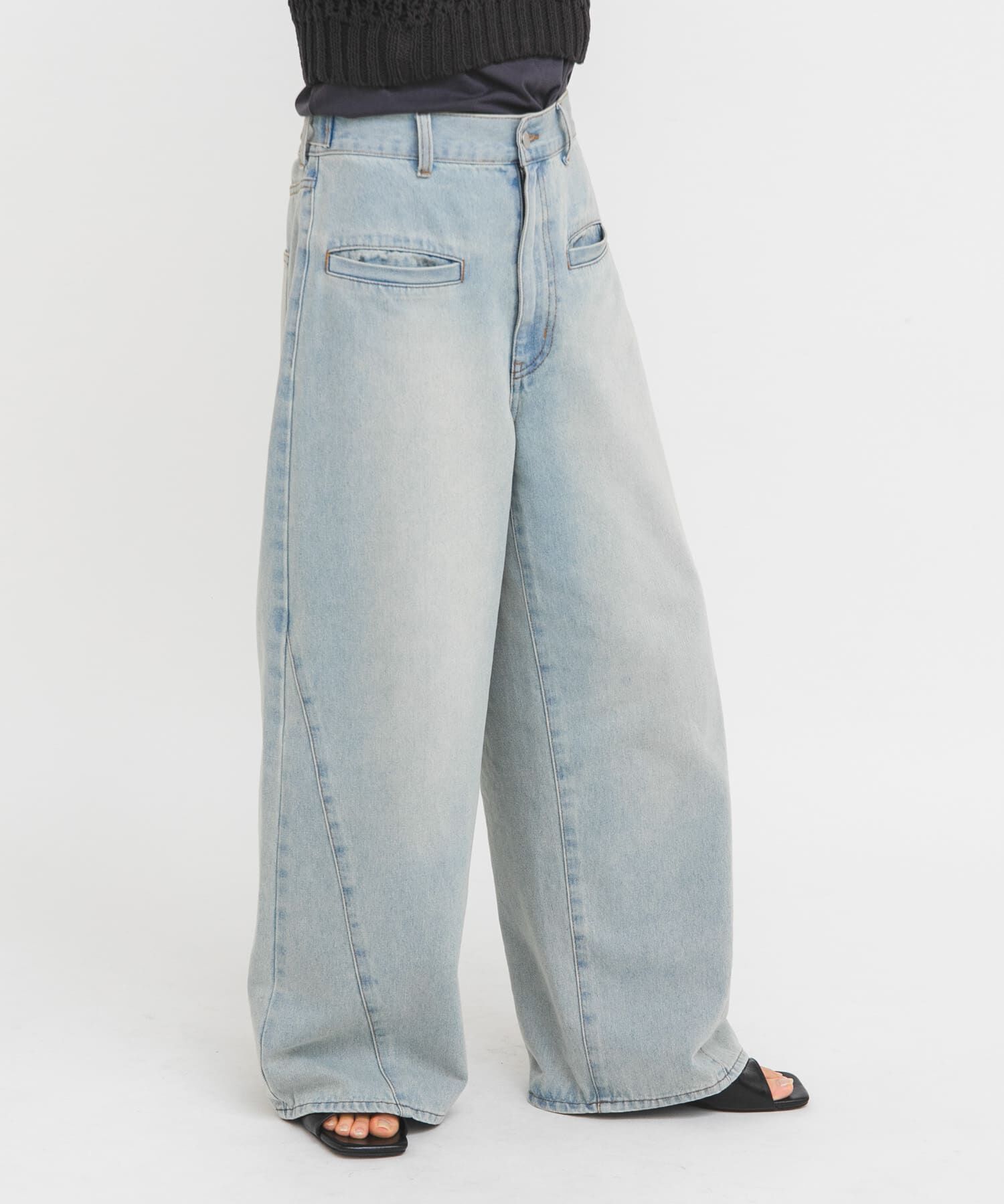  「WIDEレッグアジャストデニム」|デニム|