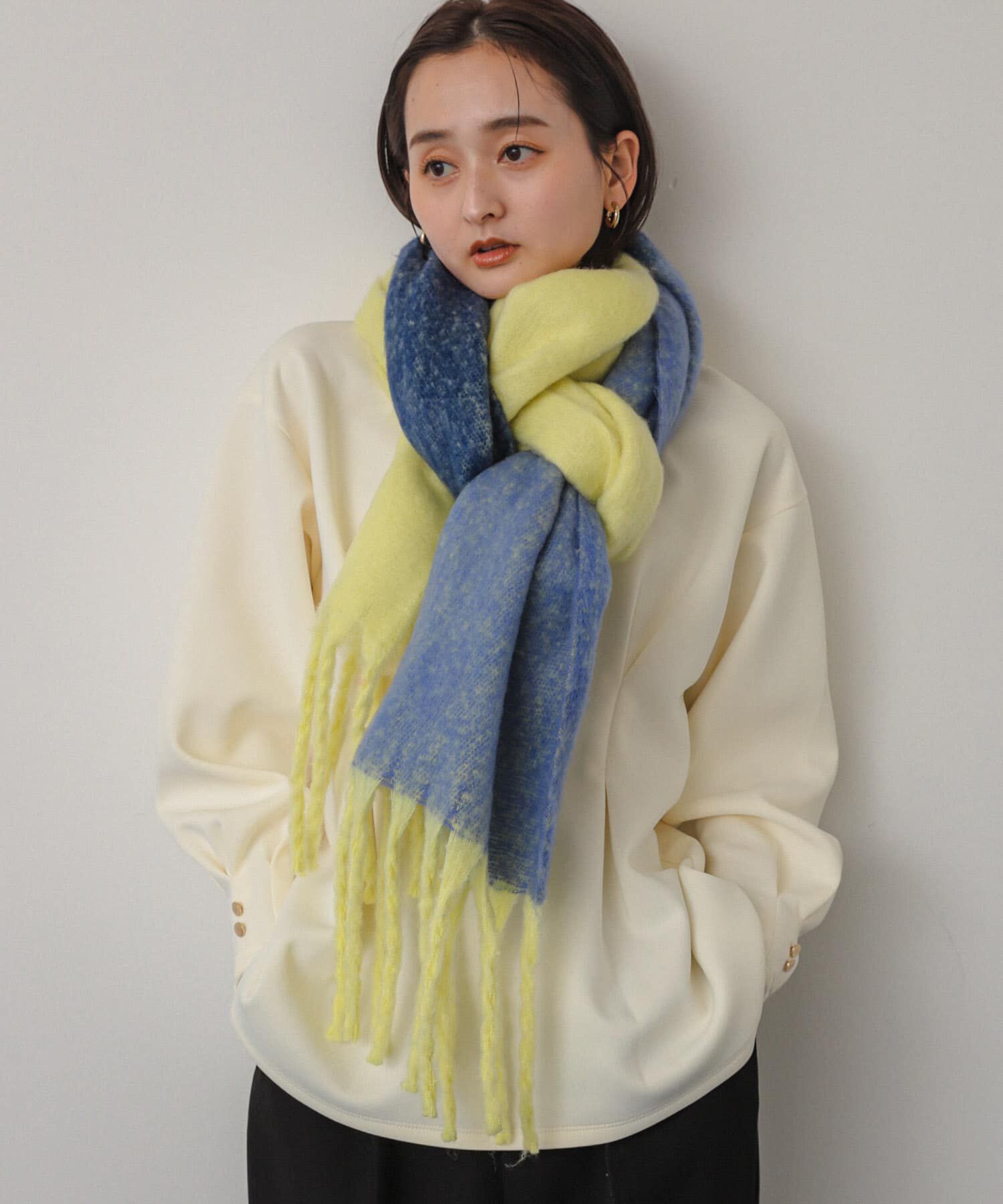 SENSE OF PLACE by URBAN RESEARCH「『一部WEB限定カラー』パネルボーダーストール」|マフラー|