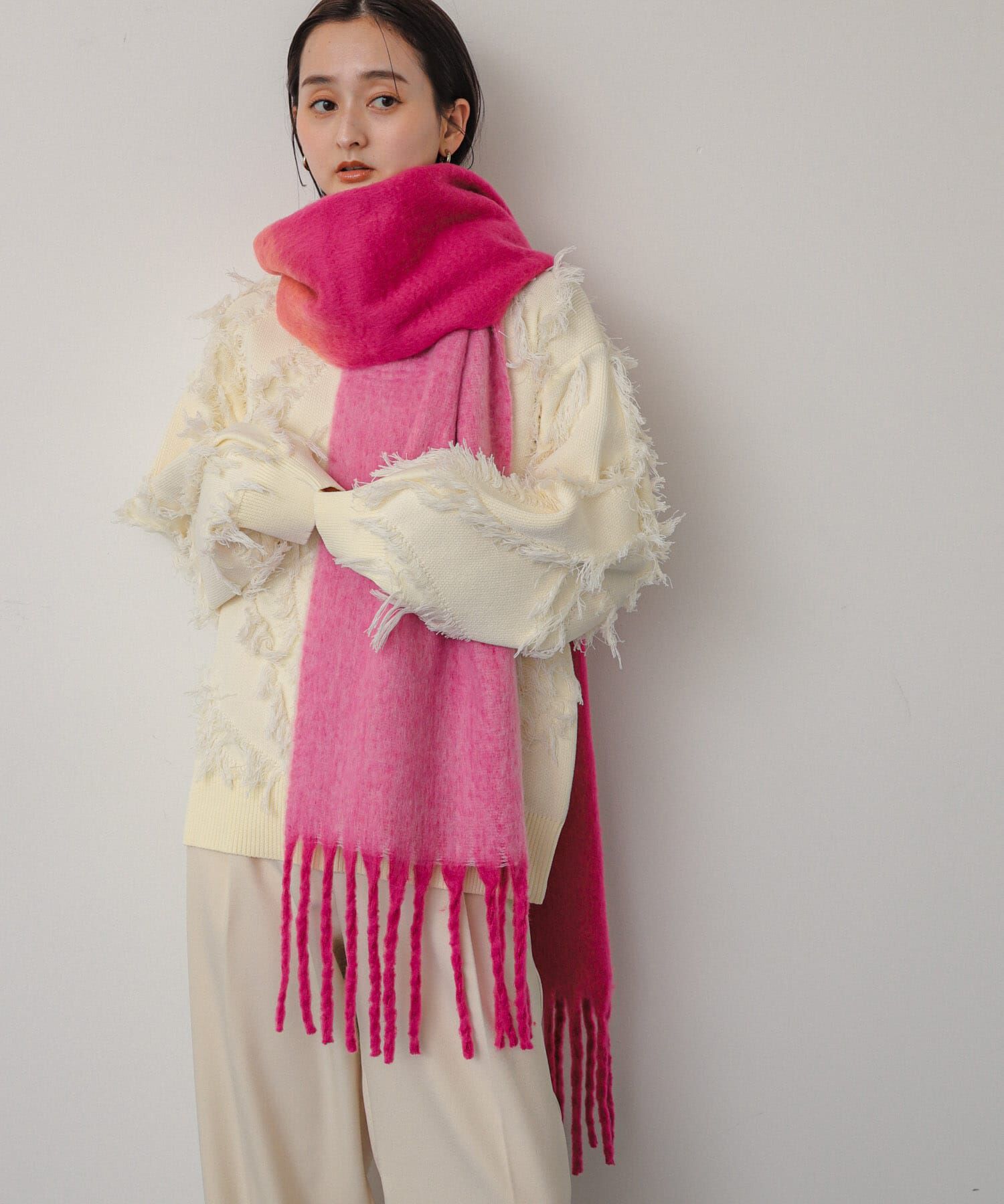 SENSE OF PLACE by URBAN RESEARCH「『一部WEB限定カラー』パネルボーダーストール」|マフラー|