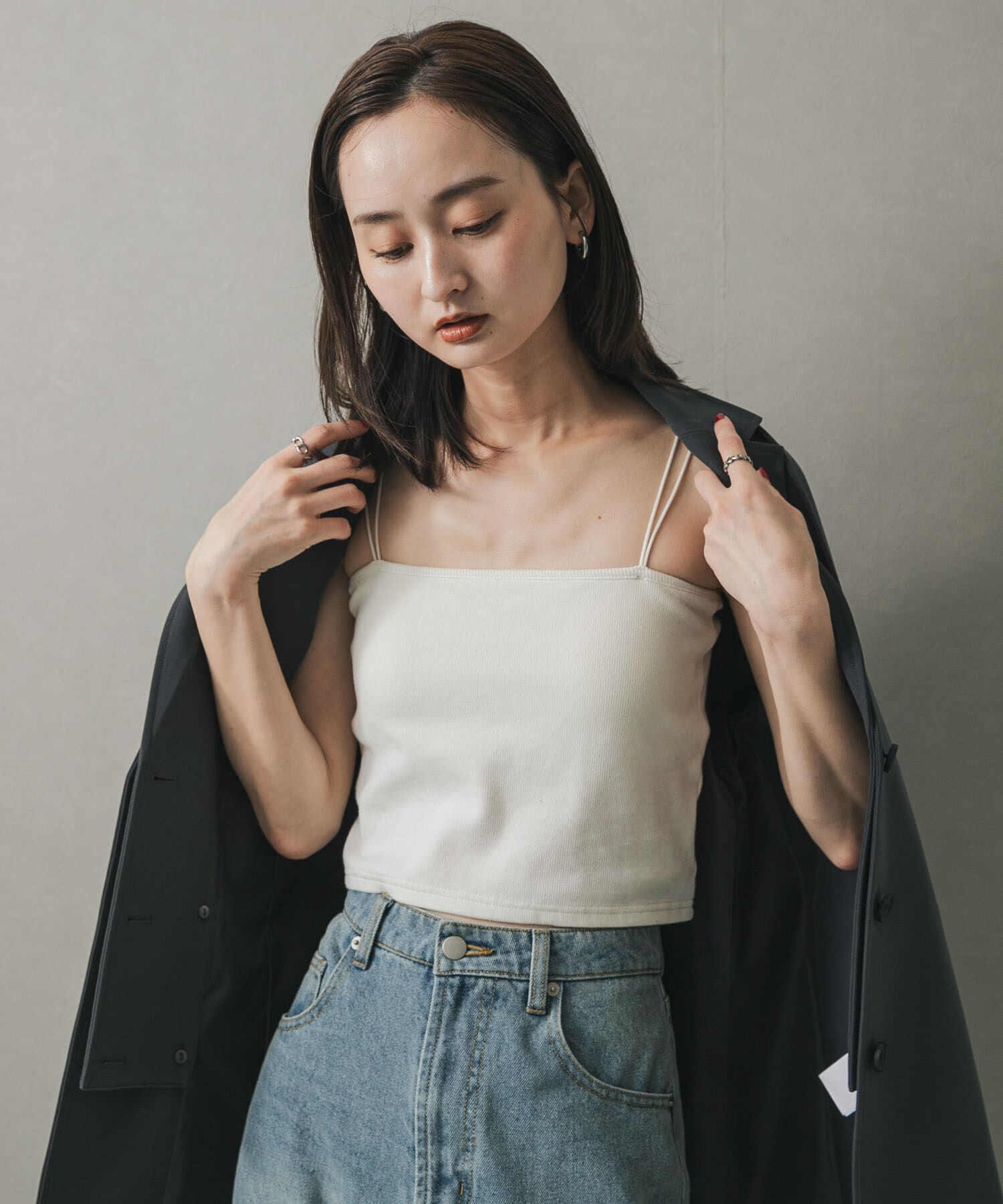 SENSE OF PLACE by URBAN RESEARCH「クロップドカップツキキャミソール」|キャミソール|