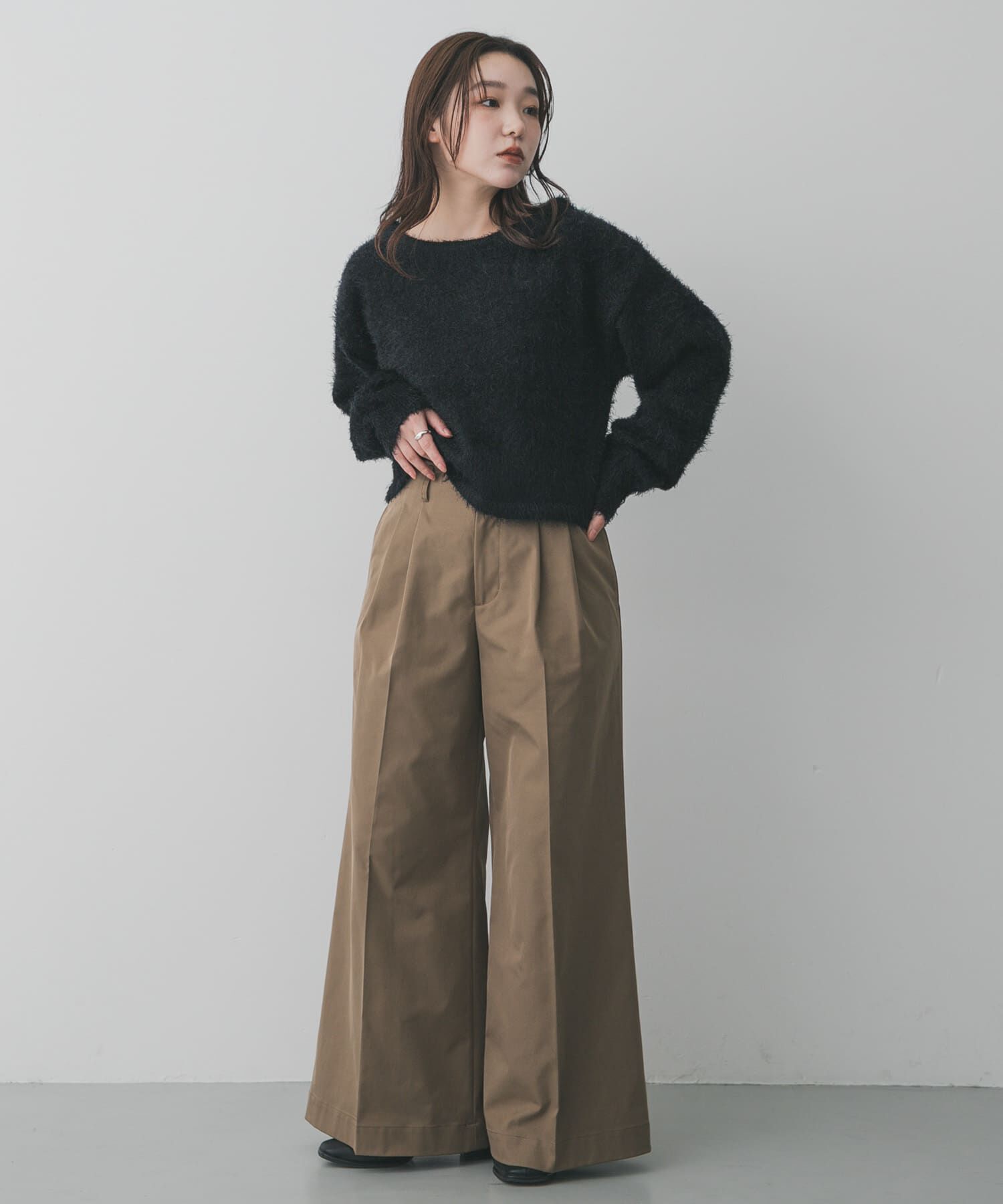 SENSE OF PLACE by URBAN RESEARCH「クロップドシャギーセーター」|ニット・セーター|