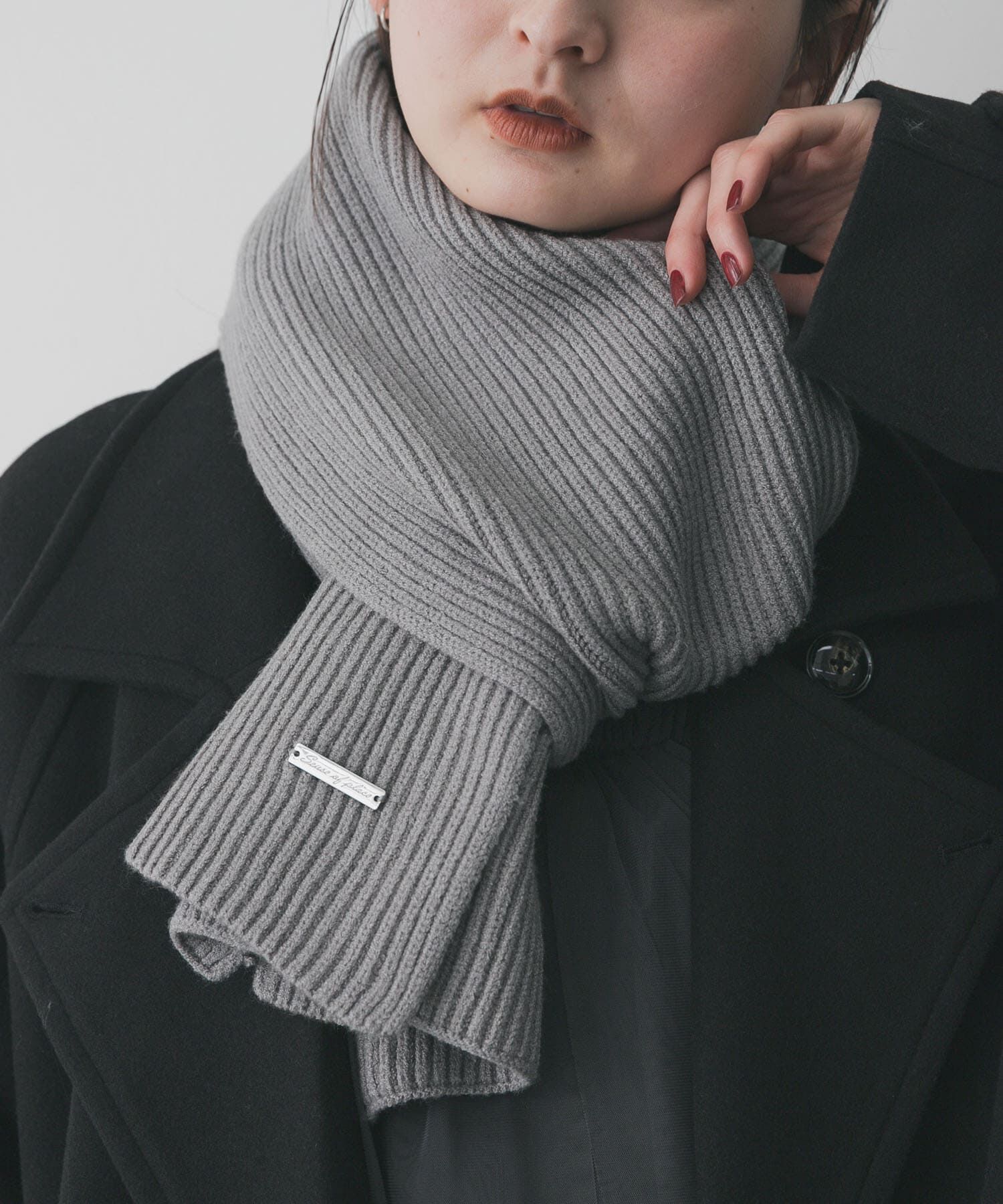 SENSE OF PLACE by URBAN RESEARCH「モチモチニットストール」|マフラー|グレー