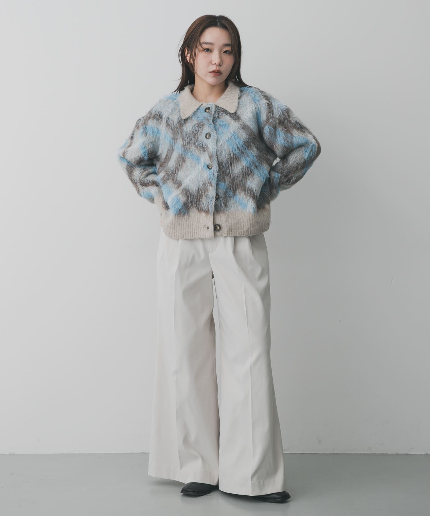 SENSE OF PLACE by URBAN RESEARCH「『洗濯可』エリツキチェックカーディガン」|カーディガン|