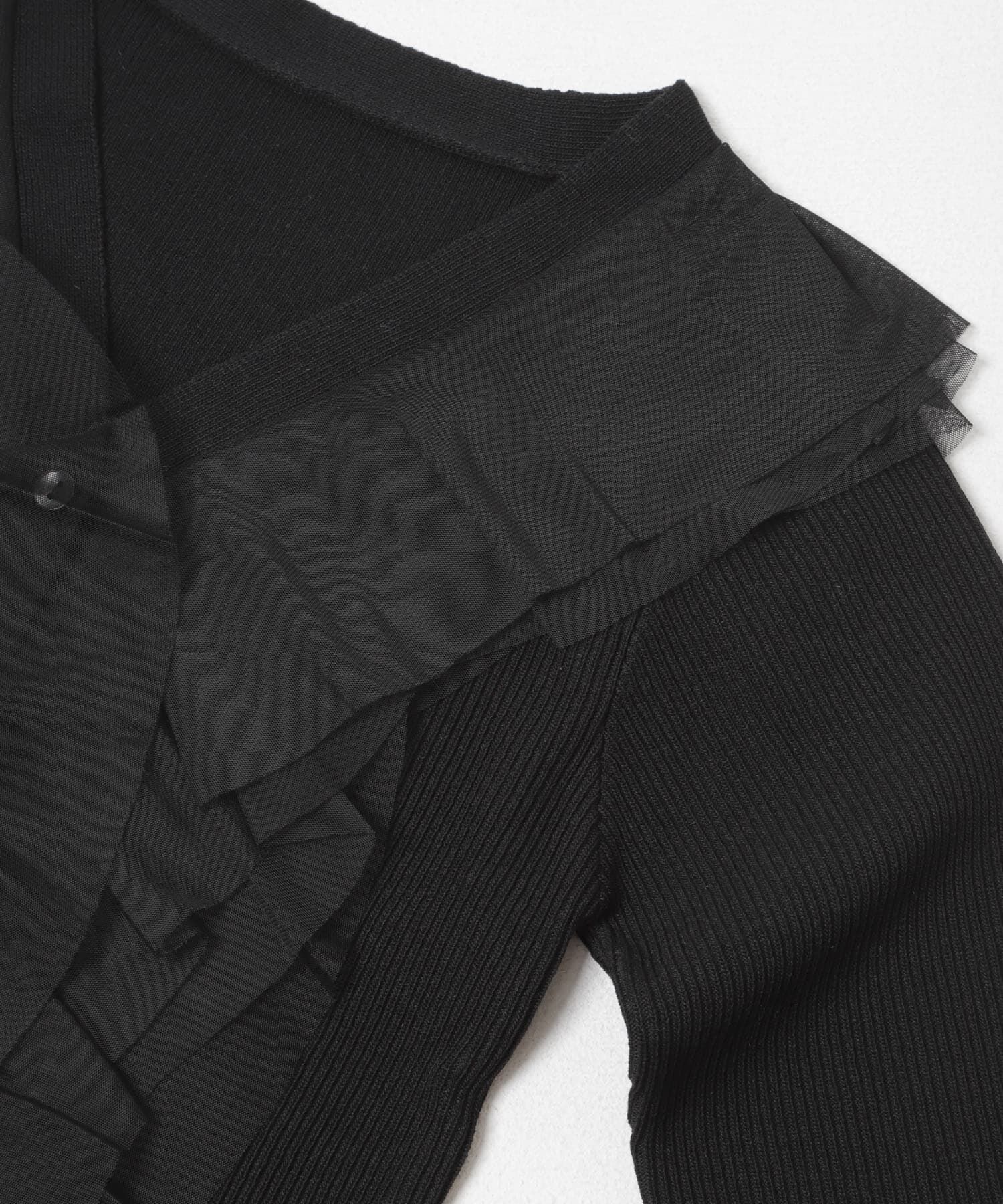 SENSE OF PLACE by URBAN RESEARCH「『洗濯可』チュールフリルニットカーディガン」|カーディガン|