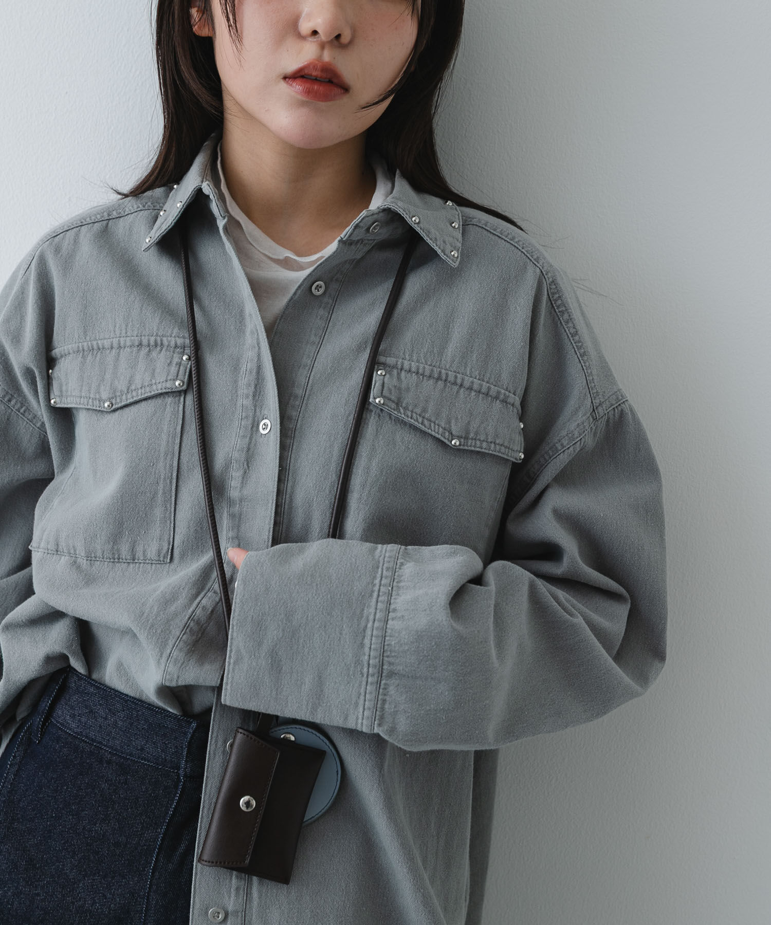 SENSE OF PLACE by URBAN RESEARCH「スタッズデニムシャツ」|シャツ・ブラウス|