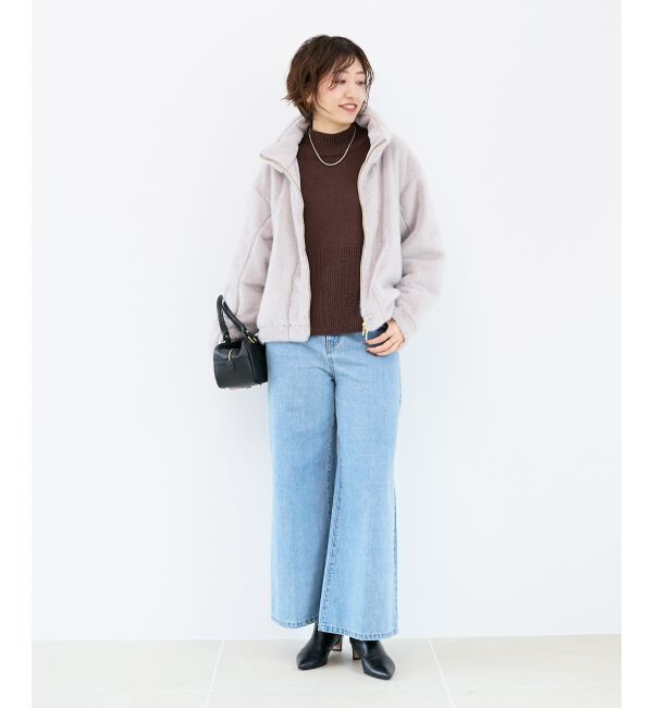  「ミンクタッチスタンドカラーファーブルゾン」|ブルゾン・スタジャン|