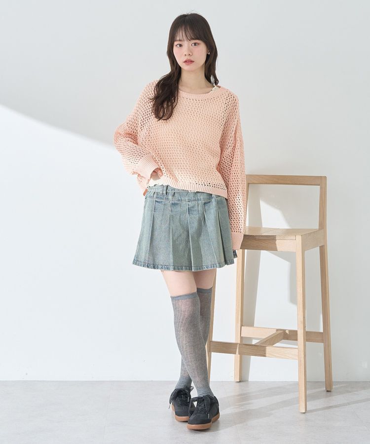 earth music&ecology「フリルニットタンクトップ」|キャミソール|