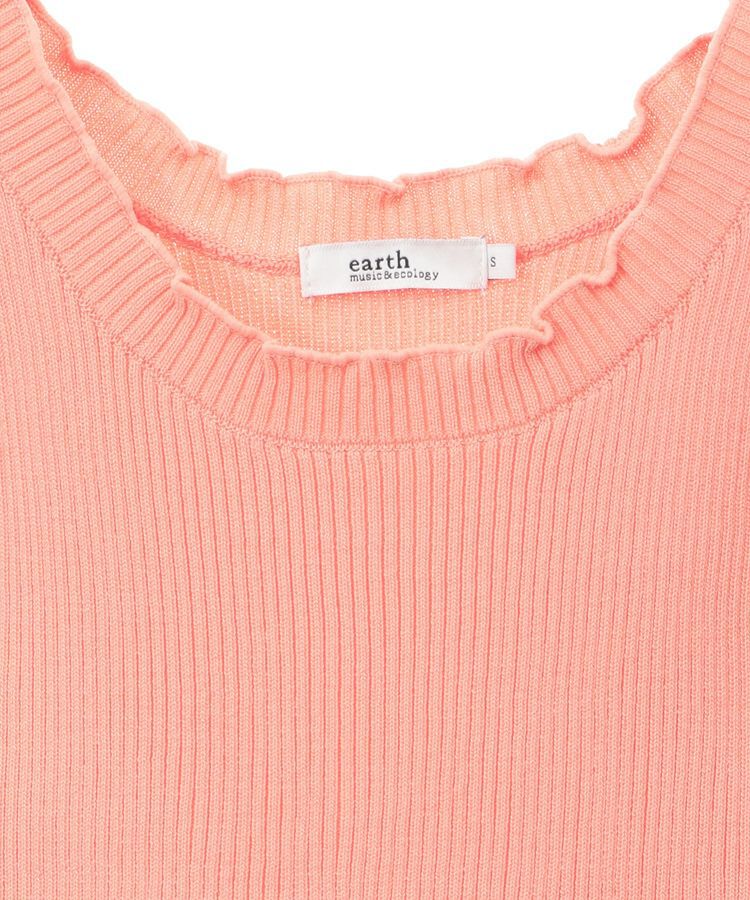 earth music&ecology「フリルニットタンクトップ」|キャミソール|