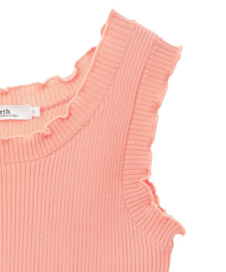 earth music&ecology「フリルニットタンクトップ」|キャミソール|