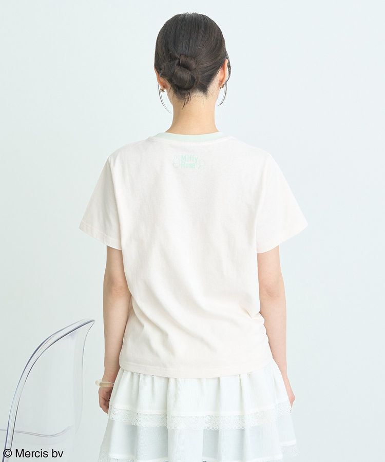 earth music&ecology「miffy/earth Rose ringer Tee」|Tシャツ・カットソー|