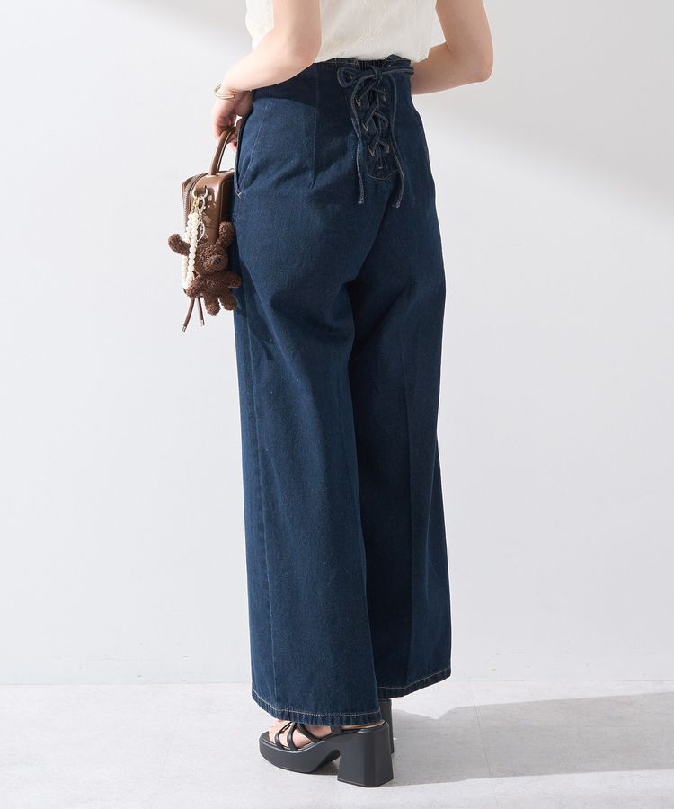 earth music&ecology「フロントZIPバックレースアップデニム」|デニム|