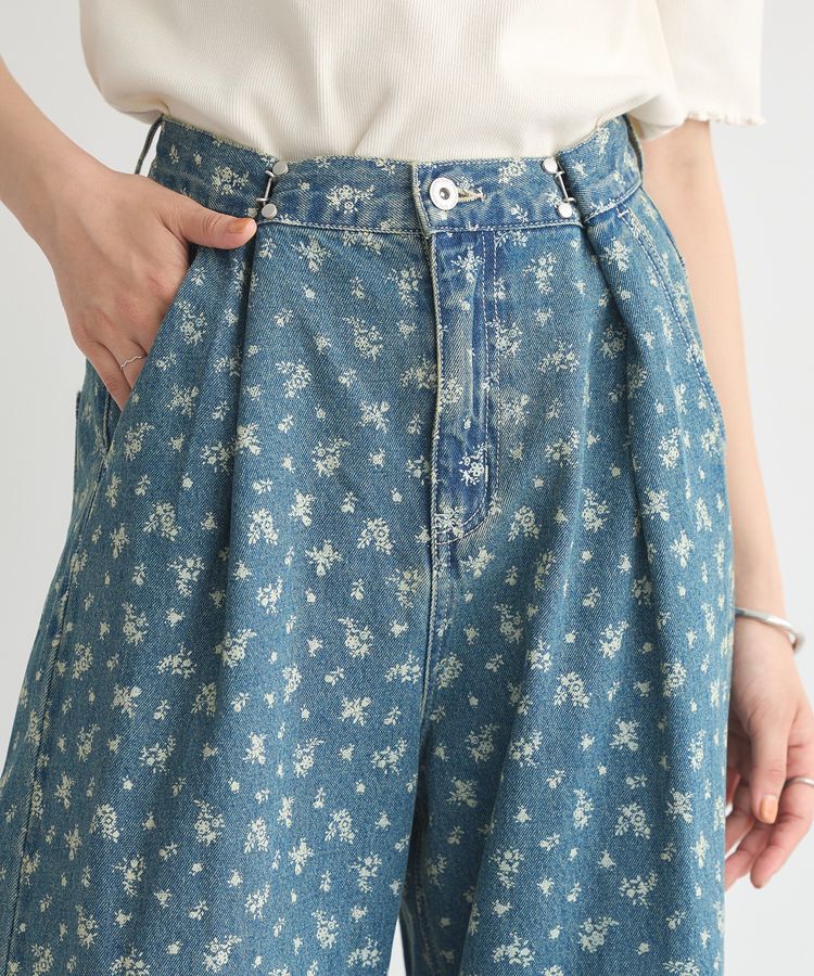 earth music&ecology「タックホックデニムパンツ」|デニム|