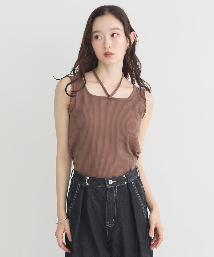 earth music&ecology「マルチwayネックホルターレースタンク」|インナー|