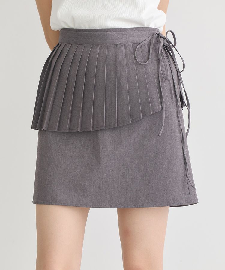 earth music&ecology「SET2点プリーツラップスカート＋ミニスカート」|スカート|