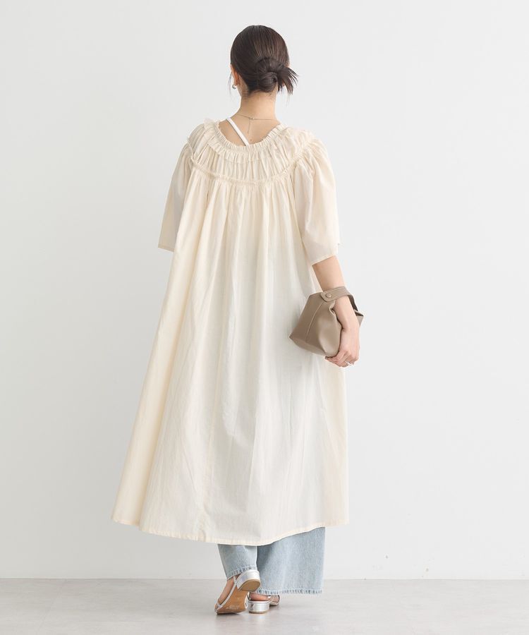earth music&ecology「ギャザーロングワンピース」|ワンピース|