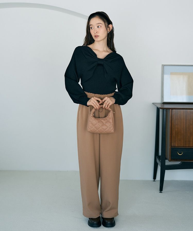 earth music&ecology「【WEB限定】リボンニットアンサンブル」|ニット・セーター|