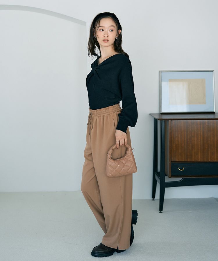 earth music&ecology「【WEB限定】リボンニットアンサンブル」|ニット・セーター|