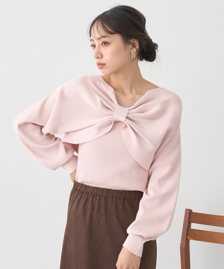 earth music&ecology「【WEB限定】リボンニットアンサンブル」|ニット・セーター|