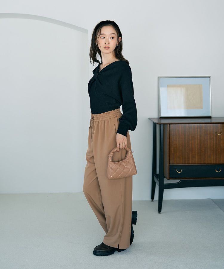 earth music&ecology「【WEB限定】リボンニットアンサンブル」|ニット・セーター|